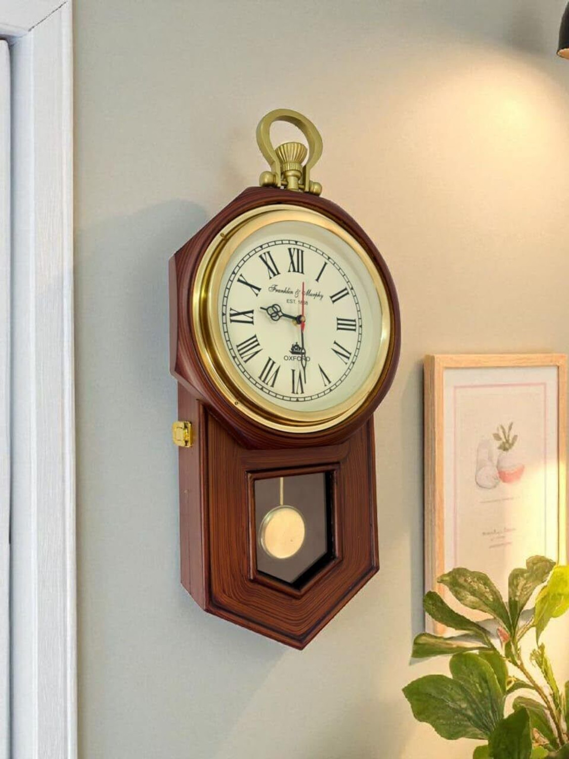 Image of NAUTIKRAFT Analog 52 cm X 30 cm Wall Clock