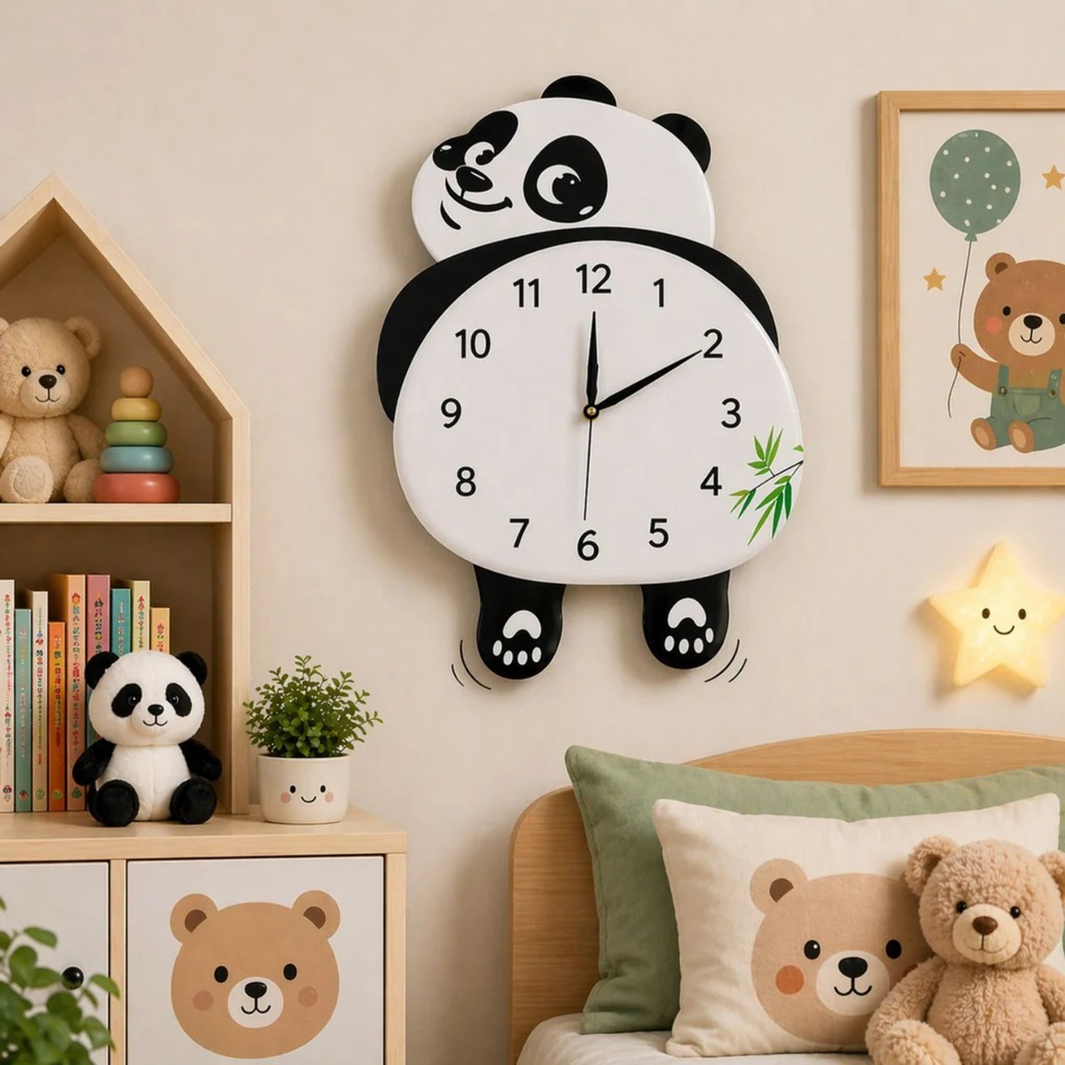 Image of Clapjoy Analog 30 cm X 25 cm Wall Clock (Multicolor, Without Glass, Standard)