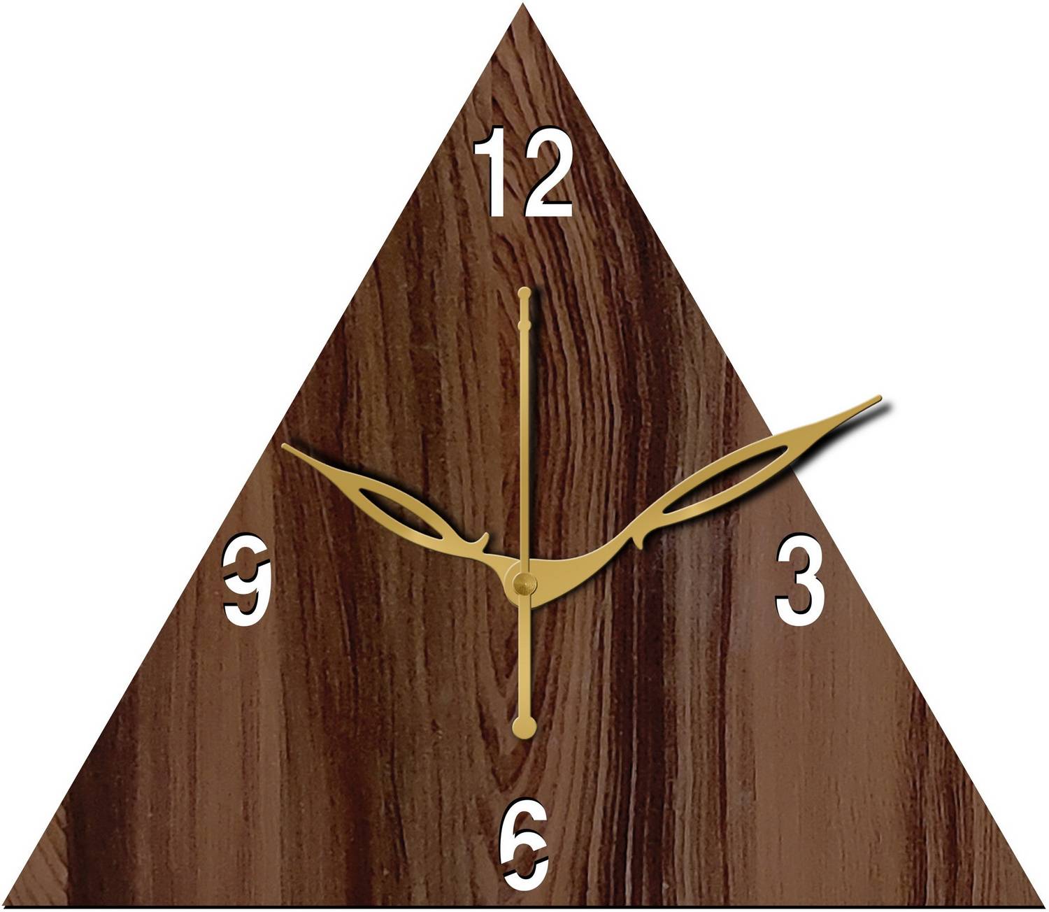 vpk Analog 30 cm X 30 cm Wall Clock (Brown, Without Glass, Standa