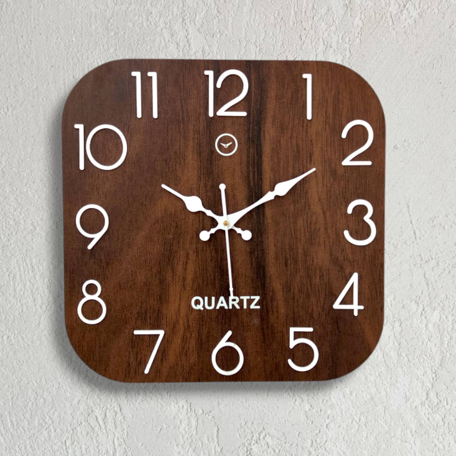 FASTQT Analog 30 cm X 30 cm Wall Clock (Brown, Without Glass, DIY