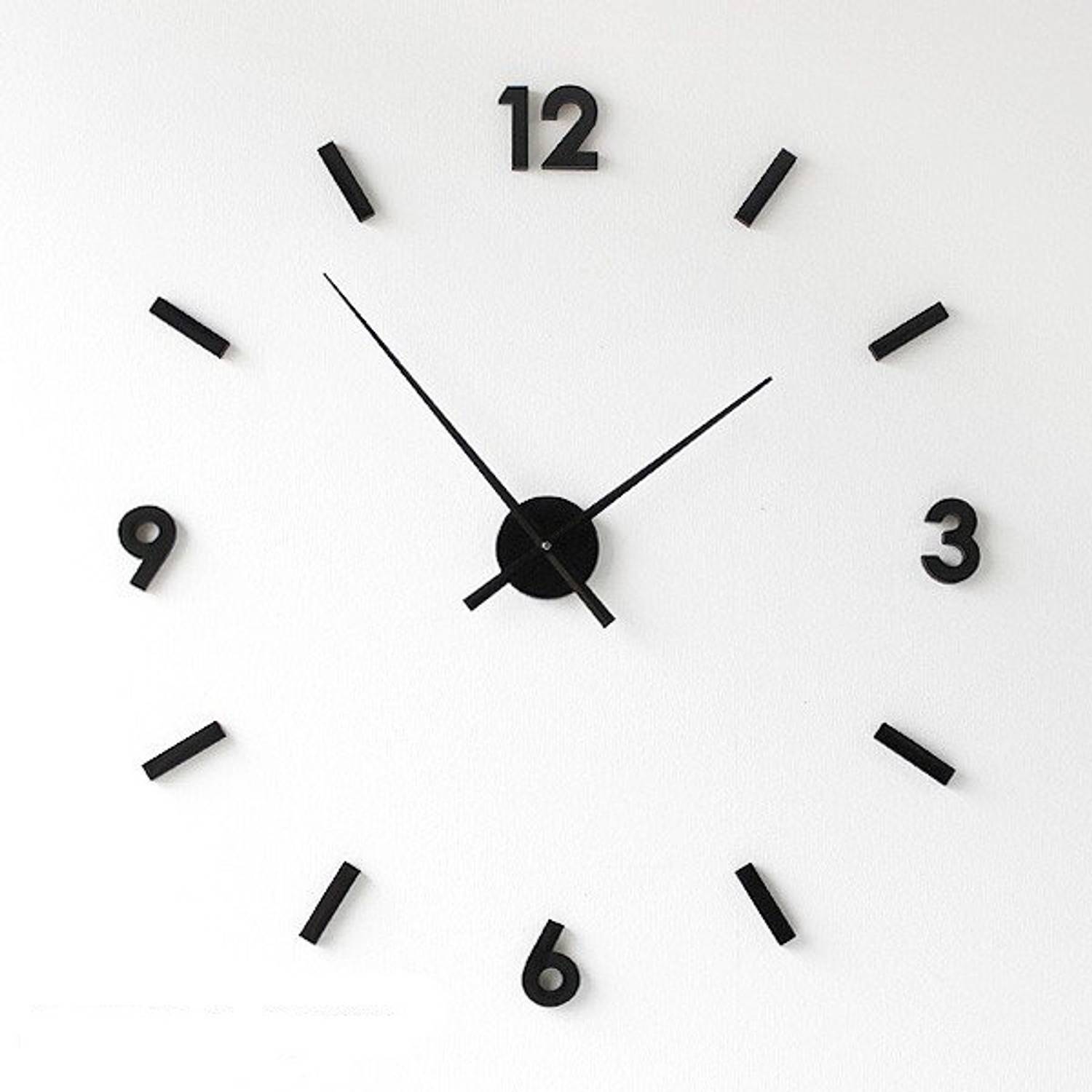 FASTQT 70cm X 70cm Analog Wall Clock Black - Image 1