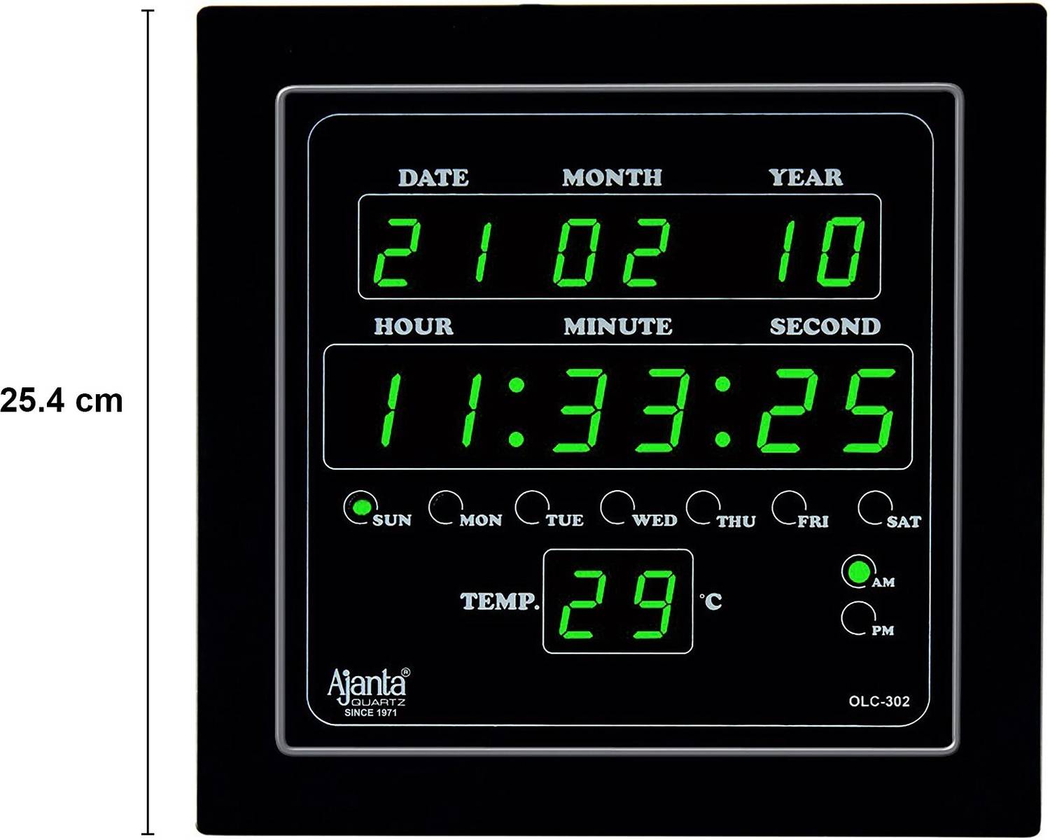 AJANTA Digital Wall Clock 25.4 cm x 25.4 cm - Image 3