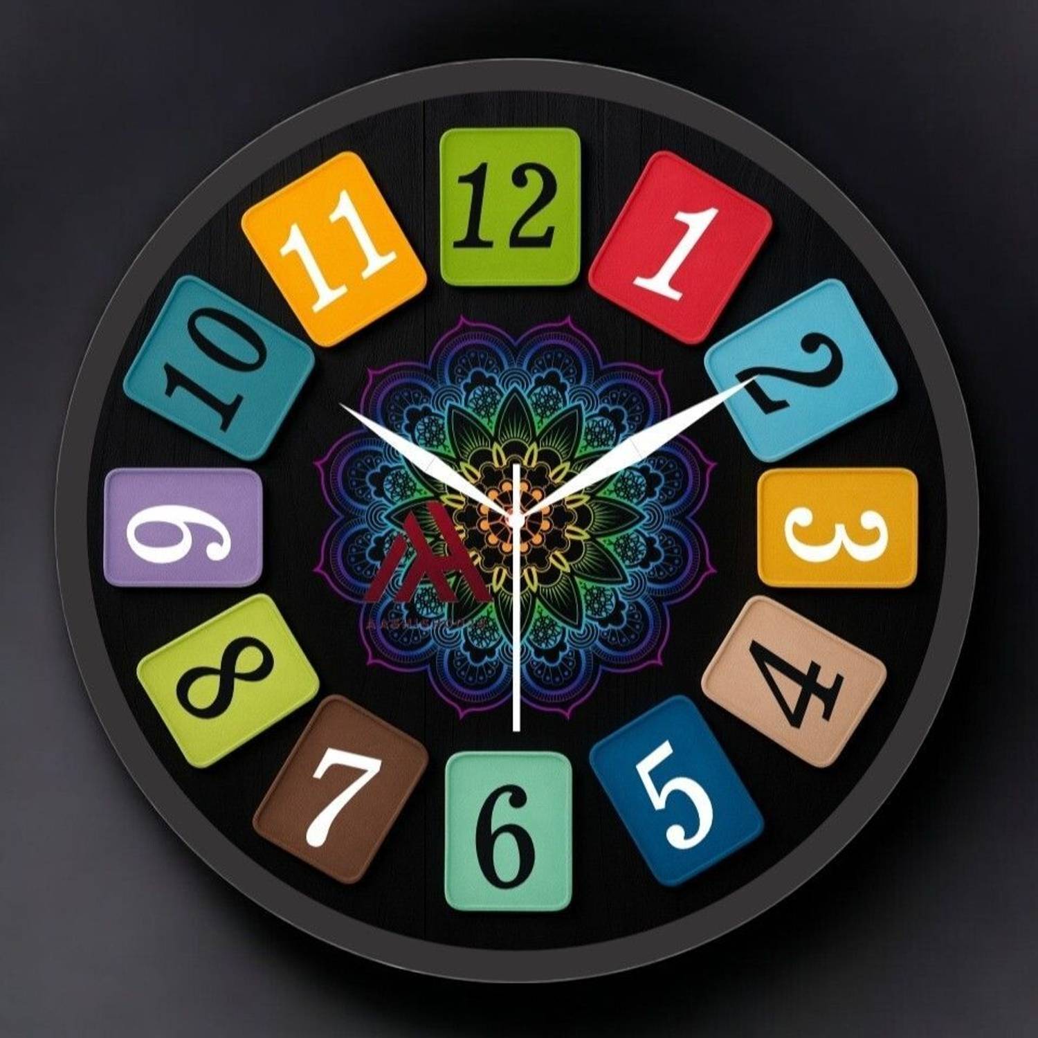 Aashish.Enterprises Analog 25 cm X 25 cm Wall Clock (Grey, With G