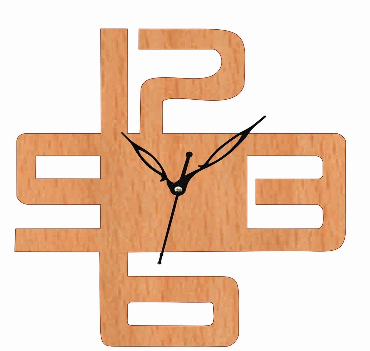ADK Analog 30 cm X 30 cm Wall Clock (Beige, Without Glass, Standa