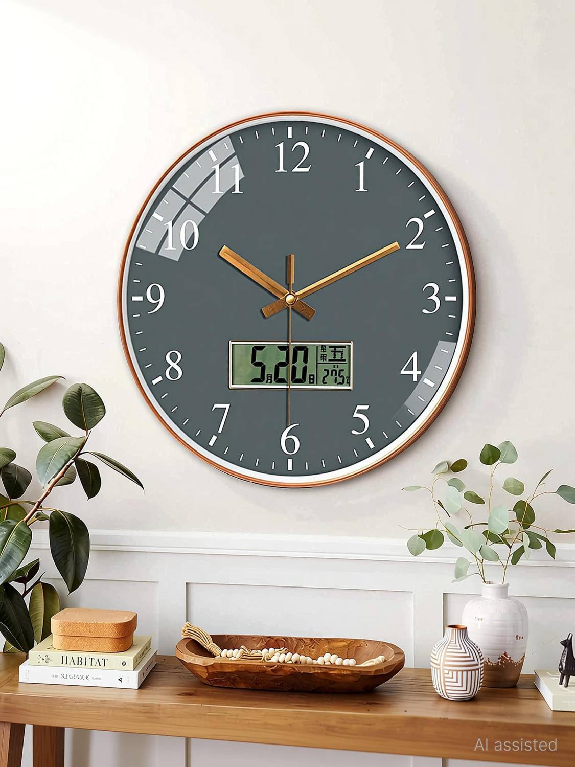 AshandRoh Analog 32.5 cm X 32 cm Wall Clock