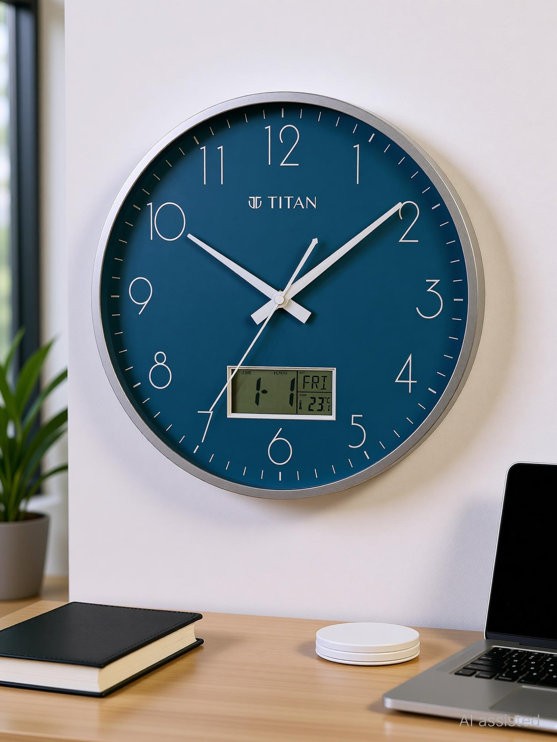 Image of Titan Analog-Digital 30.5 cm X 30.5 cm Wall Clock