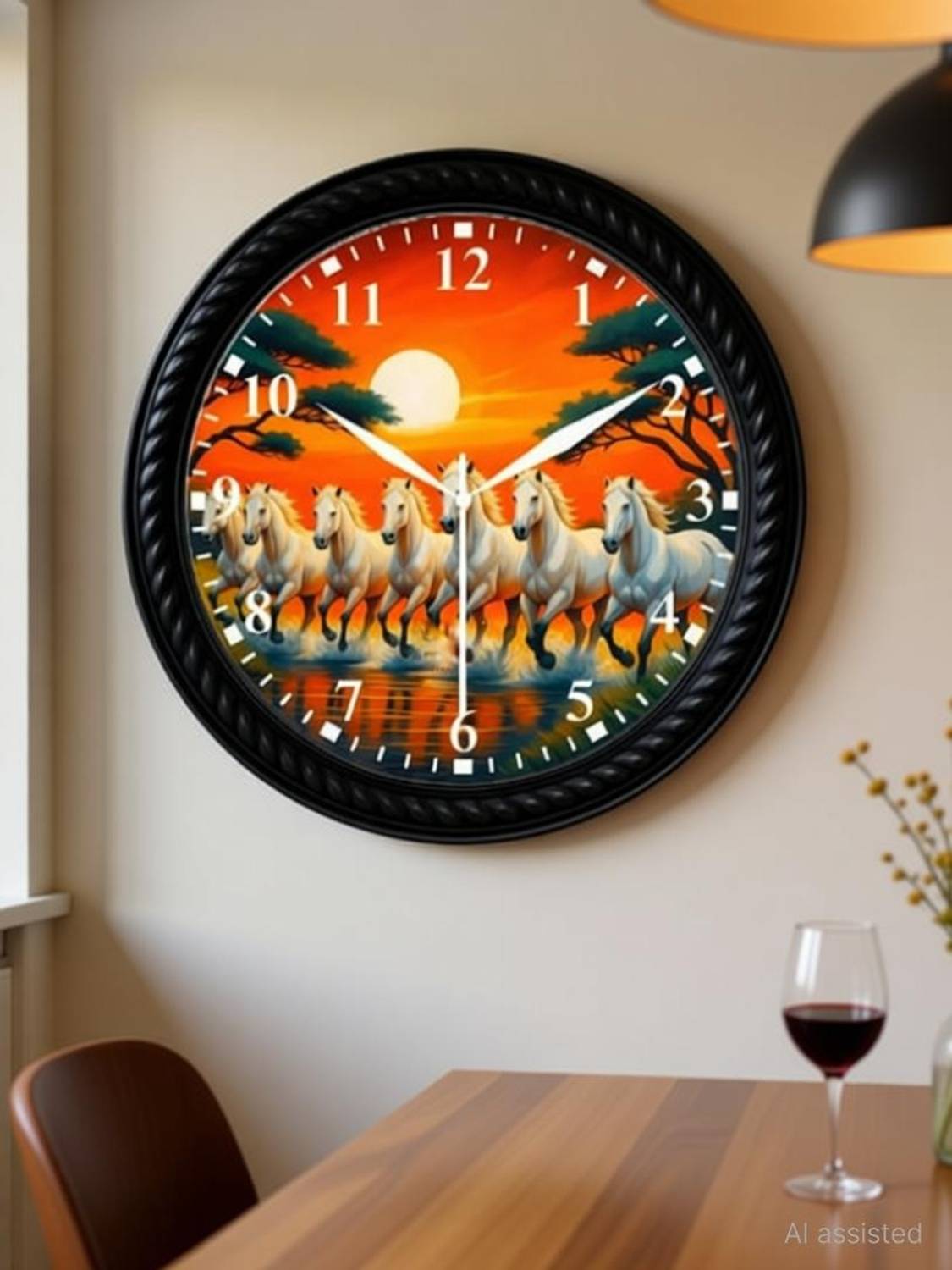 AJLANO Analog 25 cm X 25 cm Wall Clock