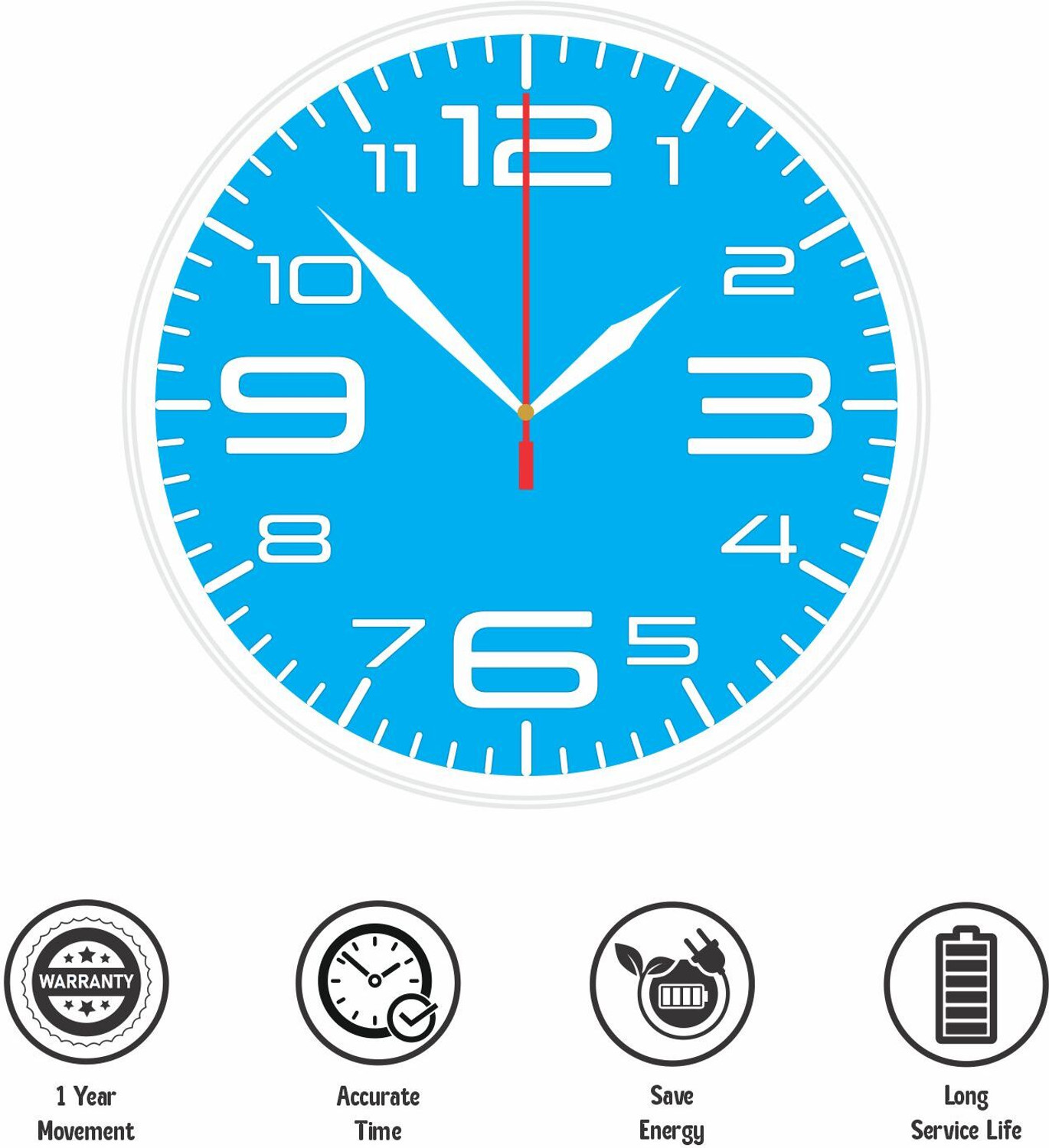 Image of Iksvaku Analog 25 cm X 25 cm Wall Clock