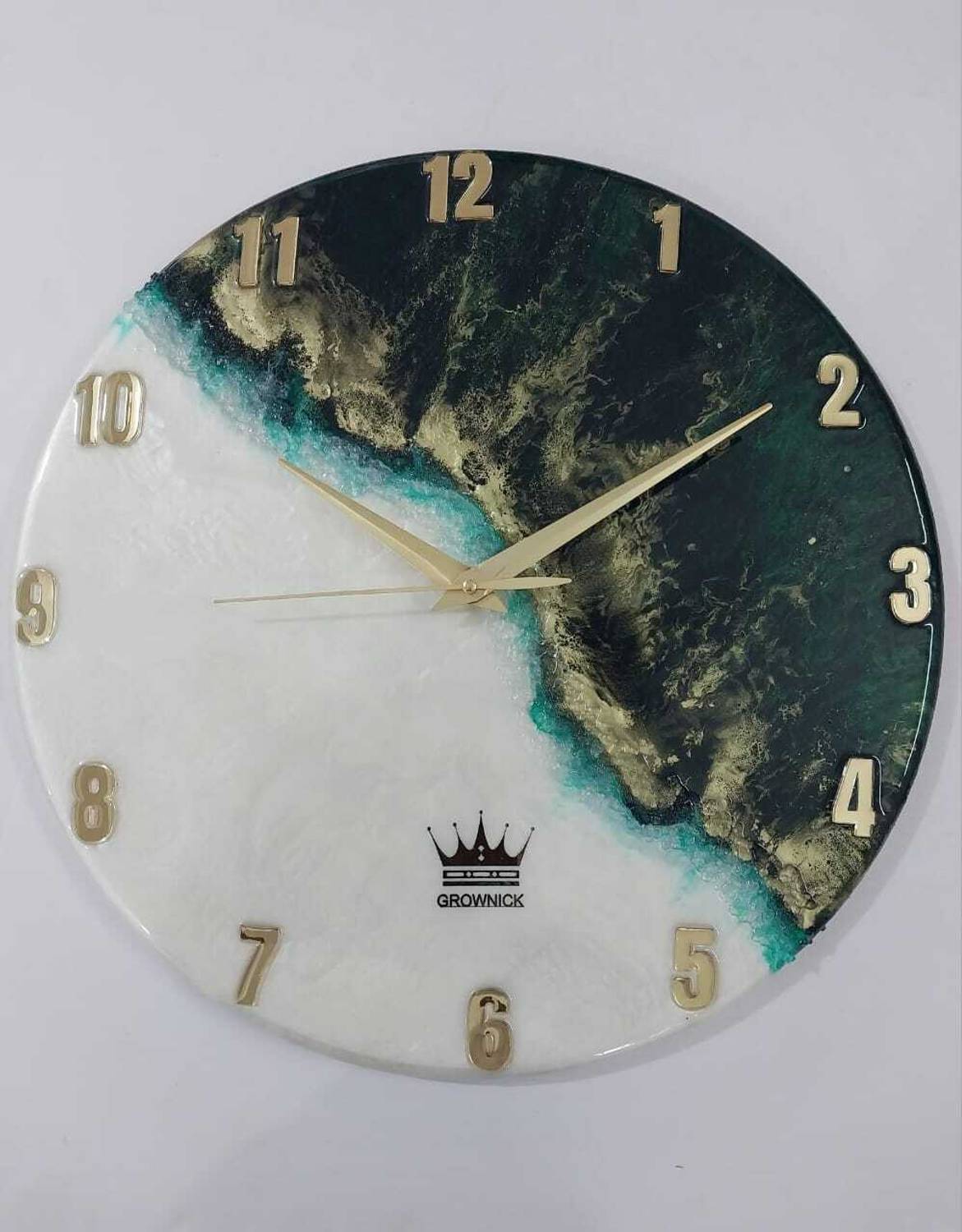 grownick Analog 40 cm X 40 cm Wall Clock (White, Without Glass, S