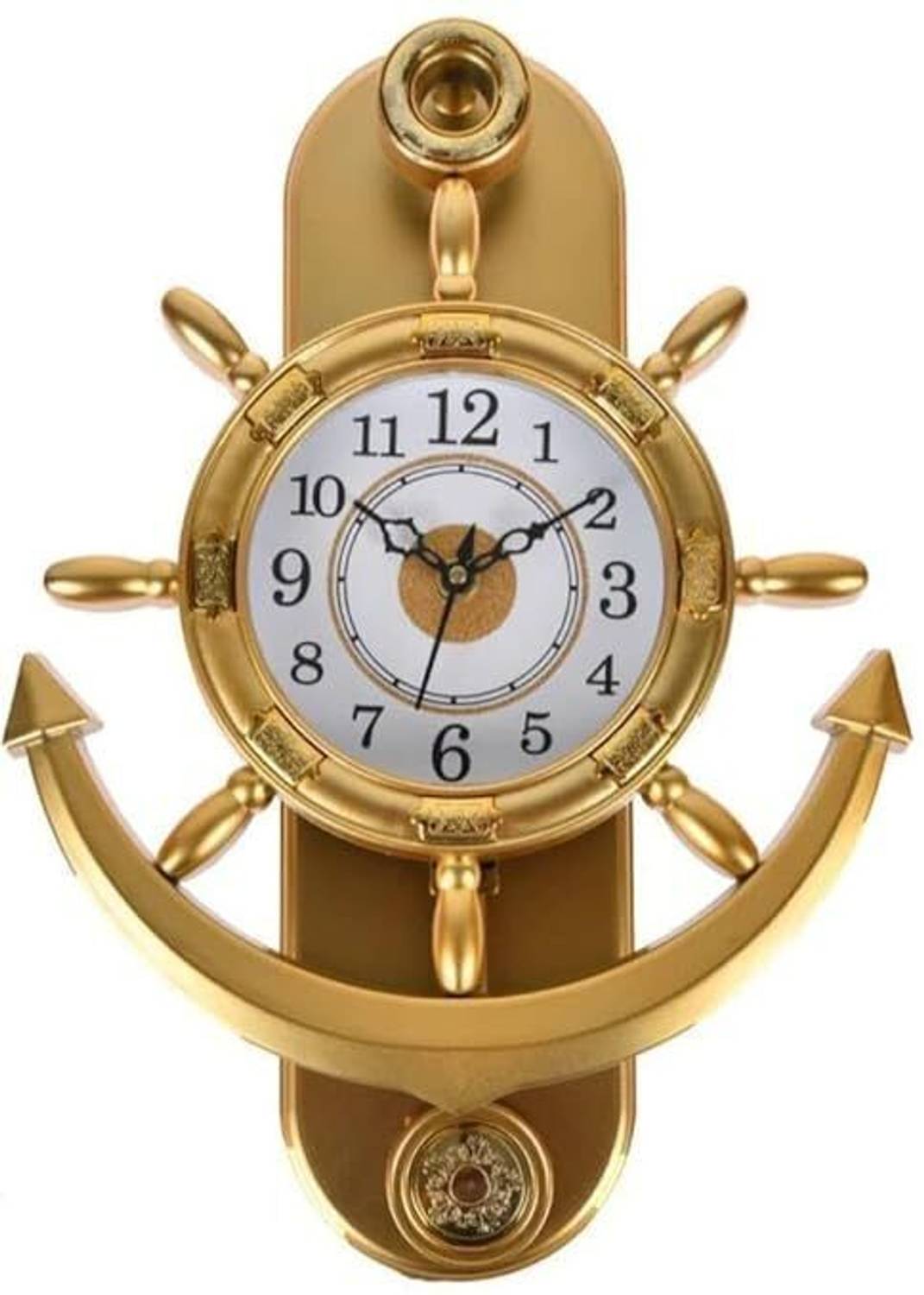 GOT Dreams Analog 38 cm X 26 cm Wall Clock (Gold, With Glass, Pen
