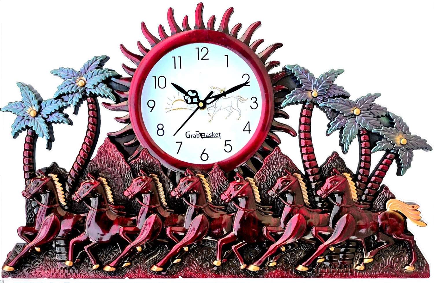 Image of SEBRITA Analog 33 cm X 55 cm Wall Clock