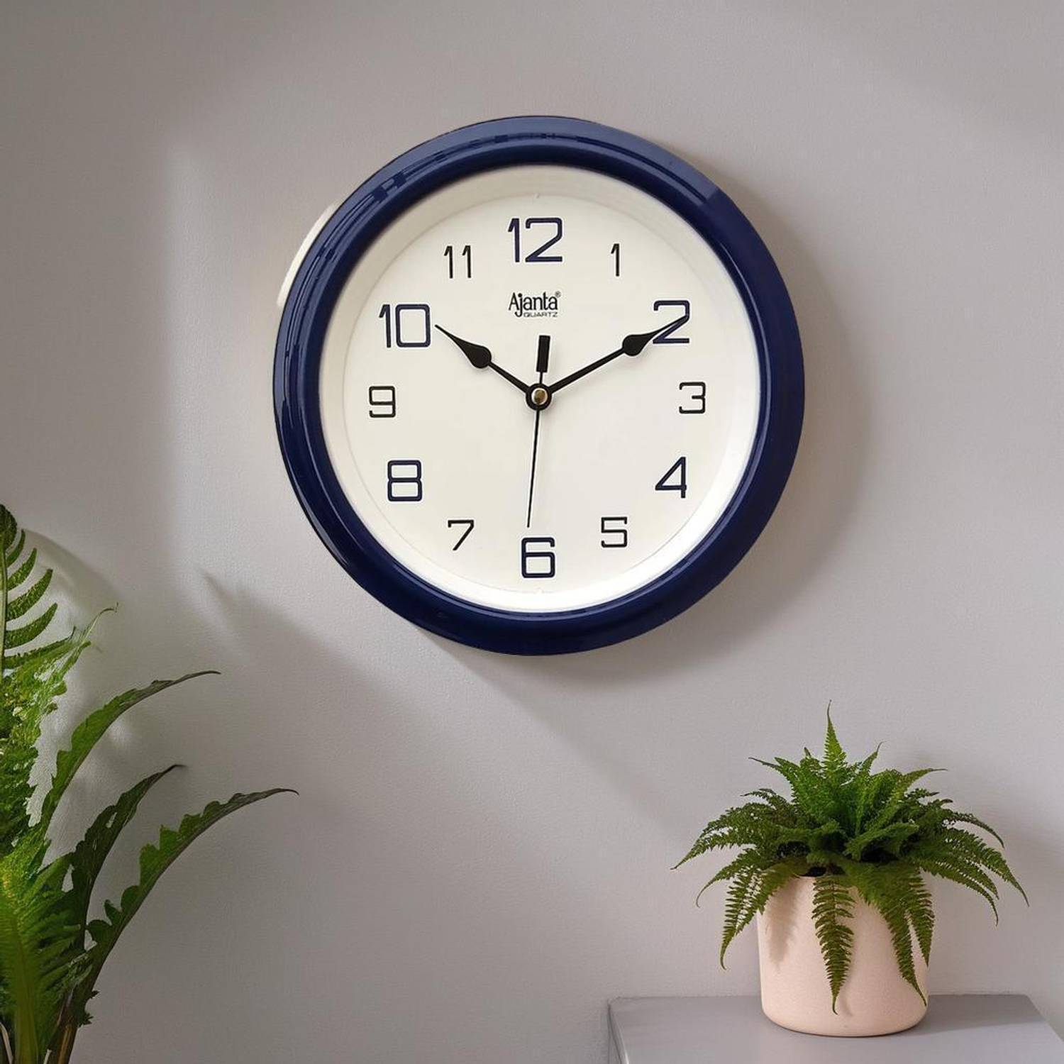 AJANTA Analog 25 cm X 25 cm Wall Clock (Blue, With Glass, Standar