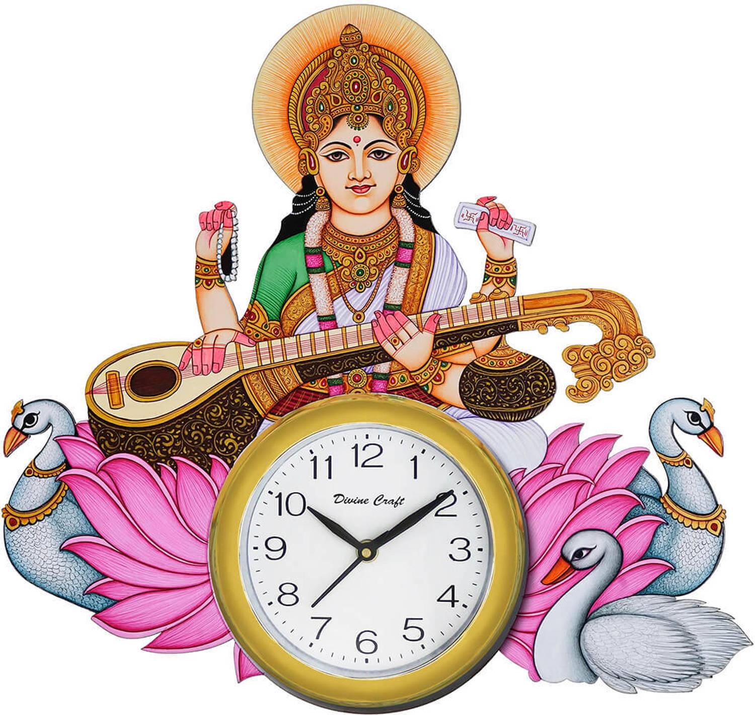 litisha enterprises Analog 33 cm X 33 cm Wall Clock (Multicolor,