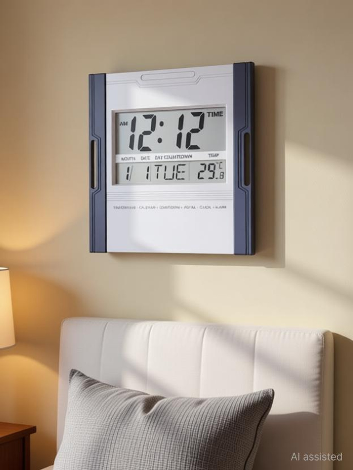 Image of SEEMESH Digital 25 cm X 25 cm Wall Clock