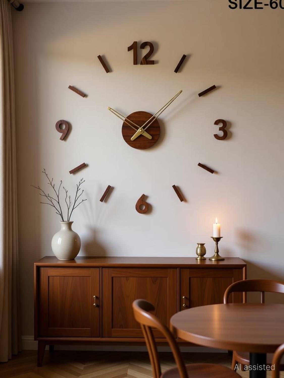 FASTQT 70x70 cm Analog Wall Clock - Image 1