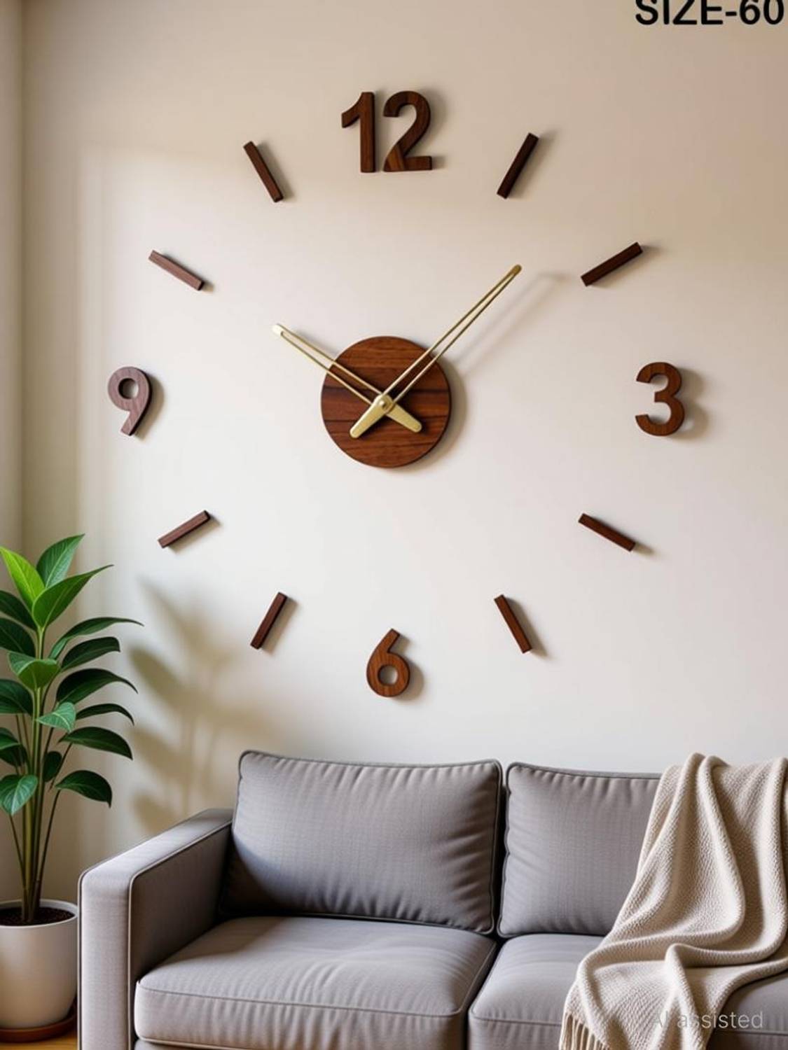 FASTQT 70x70 cm Analog Wall Clock - Image 2