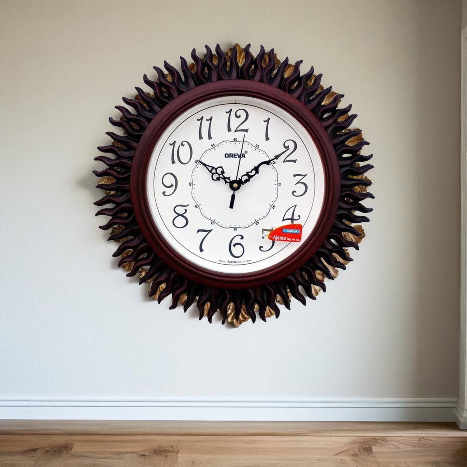AJANTA Analog 32 cm X 32 cm Wall Clock (Red, With Glass, Standard