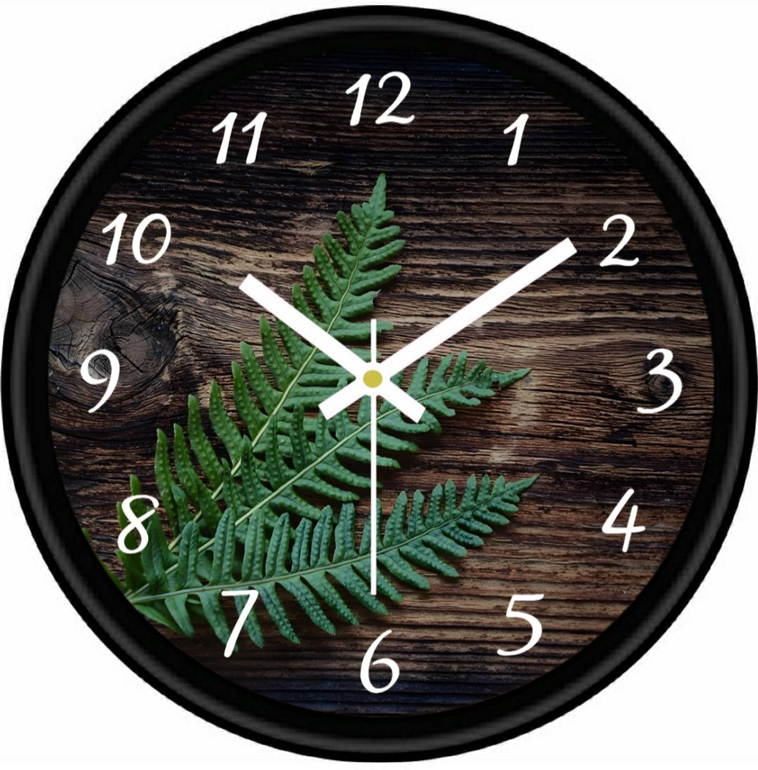 Fashion World Analog 25 cm X 25 cm Wall Clock (Black, With Glass,