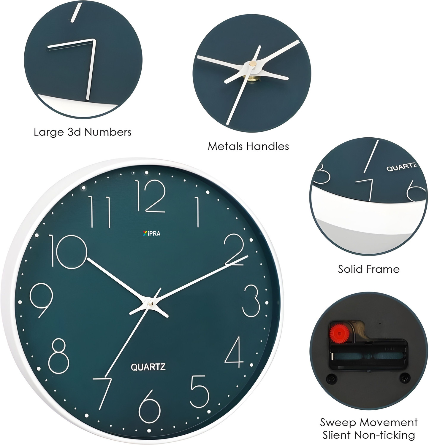 Image of XIPRA Analog 30 cm X 30 cm Wall Clock