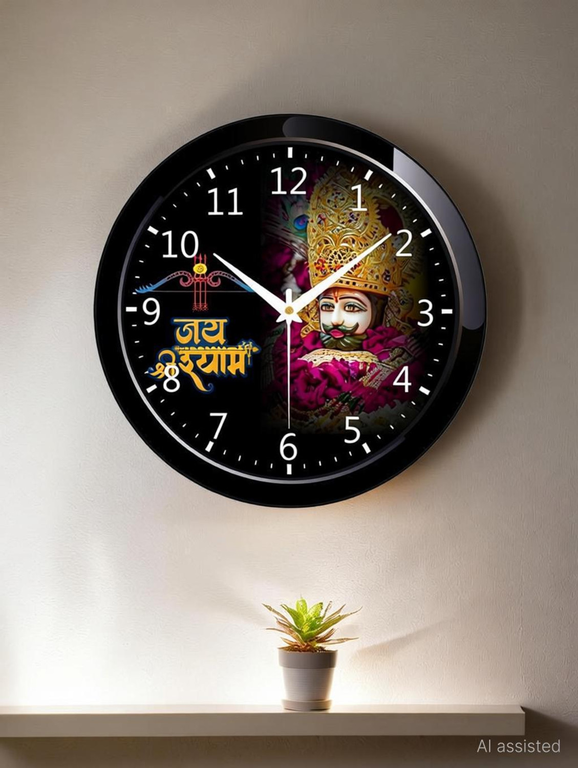 Image of TrendsTube Analog 25 cm X 25 cm Wall Clock (Black, With Glass, Standard)