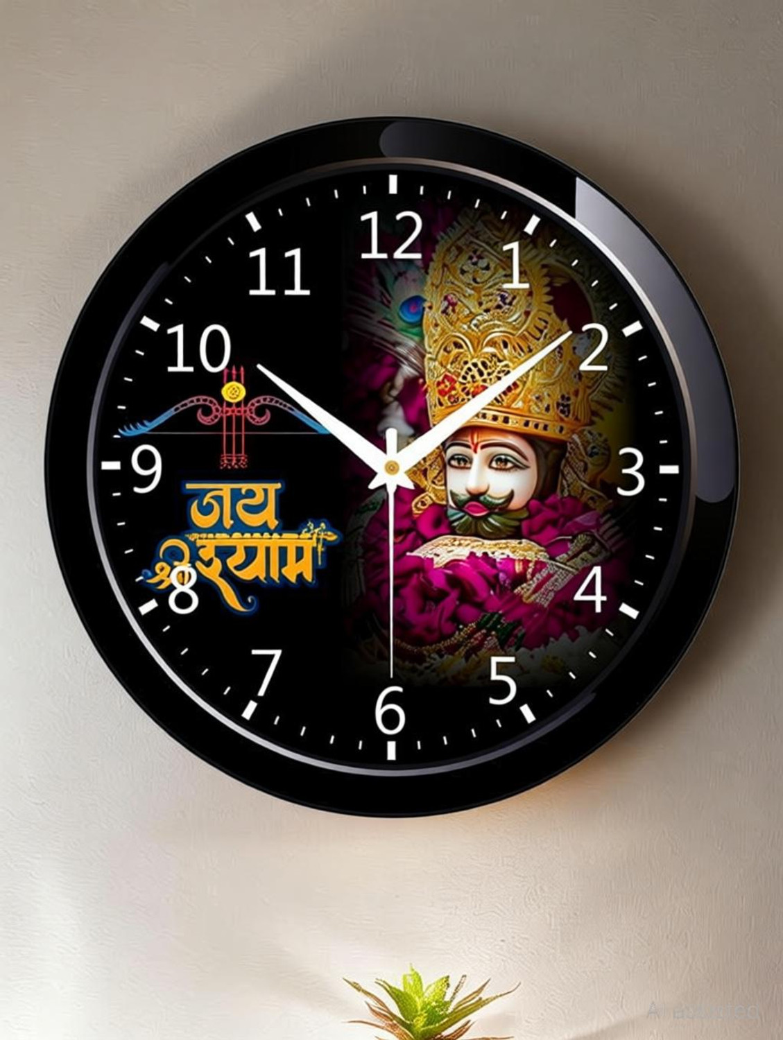 Image of TrendsTube Analog 25 cm X 25 cm Wall Clock (Black, With Glass, Standard)