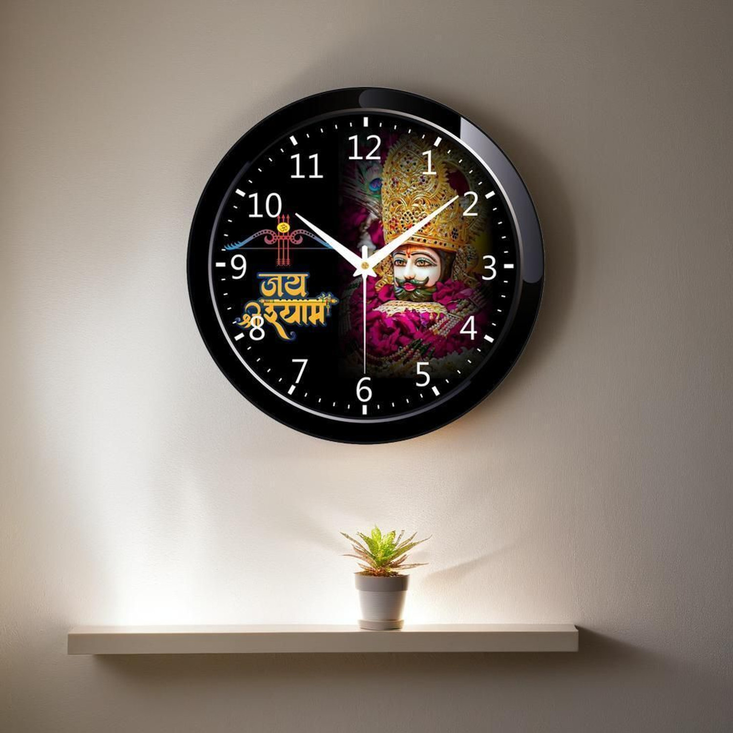 Image of TrendsTube Analog 25 cm X 25 cm Wall Clock (Black, With Glass, Standard)