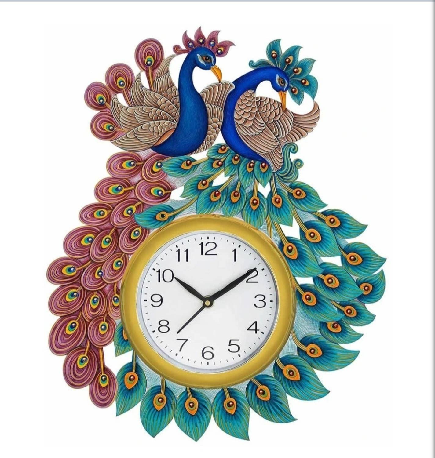litisha enterprises Analog 40 cm X 33 cm Wall Clock (Multicolor,