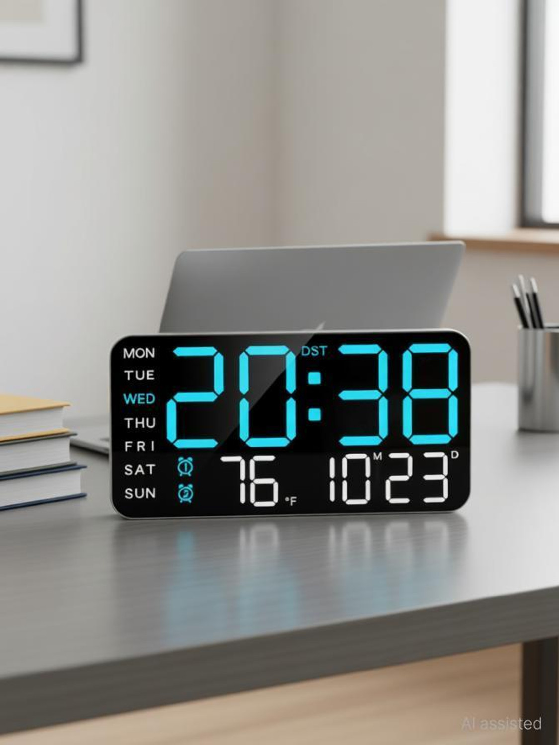 Image of Zeinwap Digital 11 cm X 21.5 cm Wall Clock