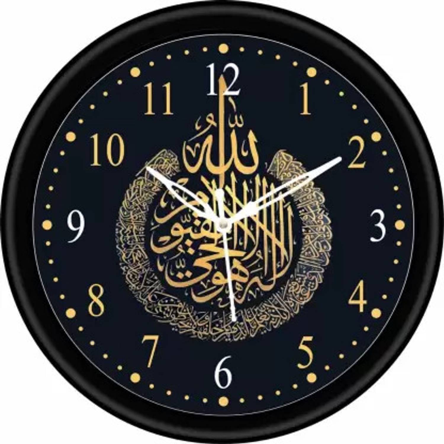 CrystalCraft Analog 25 cm X 25 cm Wall Clock (Black, With Glass,