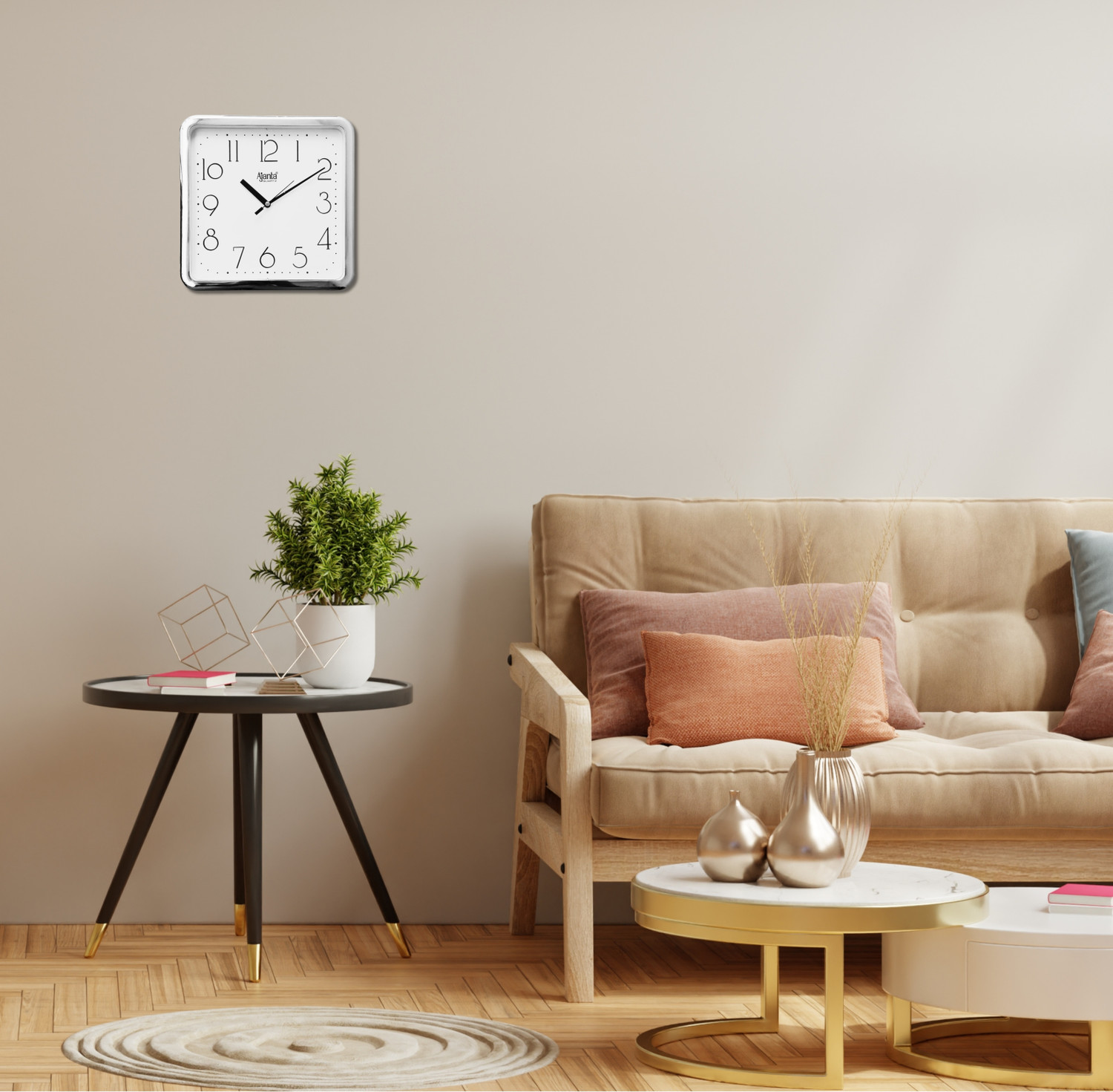 Image of AJANTA Analog 24 cm X 24 cm Wall Clock