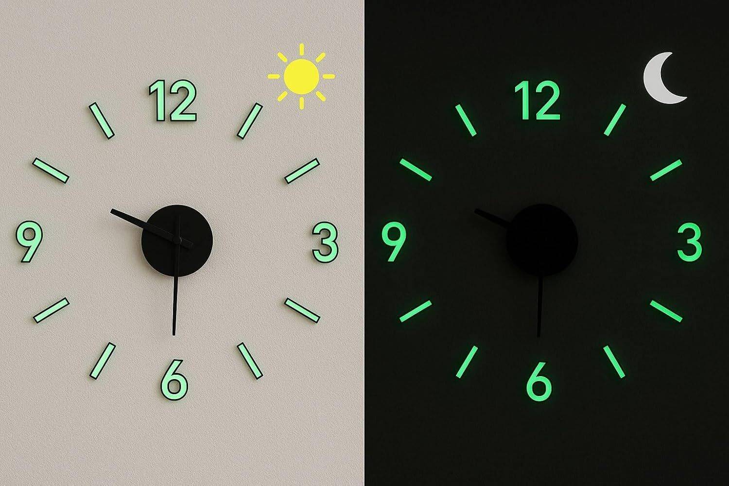 Cozyloom 60x60 cm Black Wall Clock - Image 3