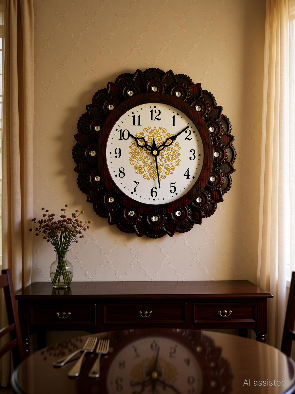 Image of Shrijay Analog 21 cm X 21 cm Wall Clock
