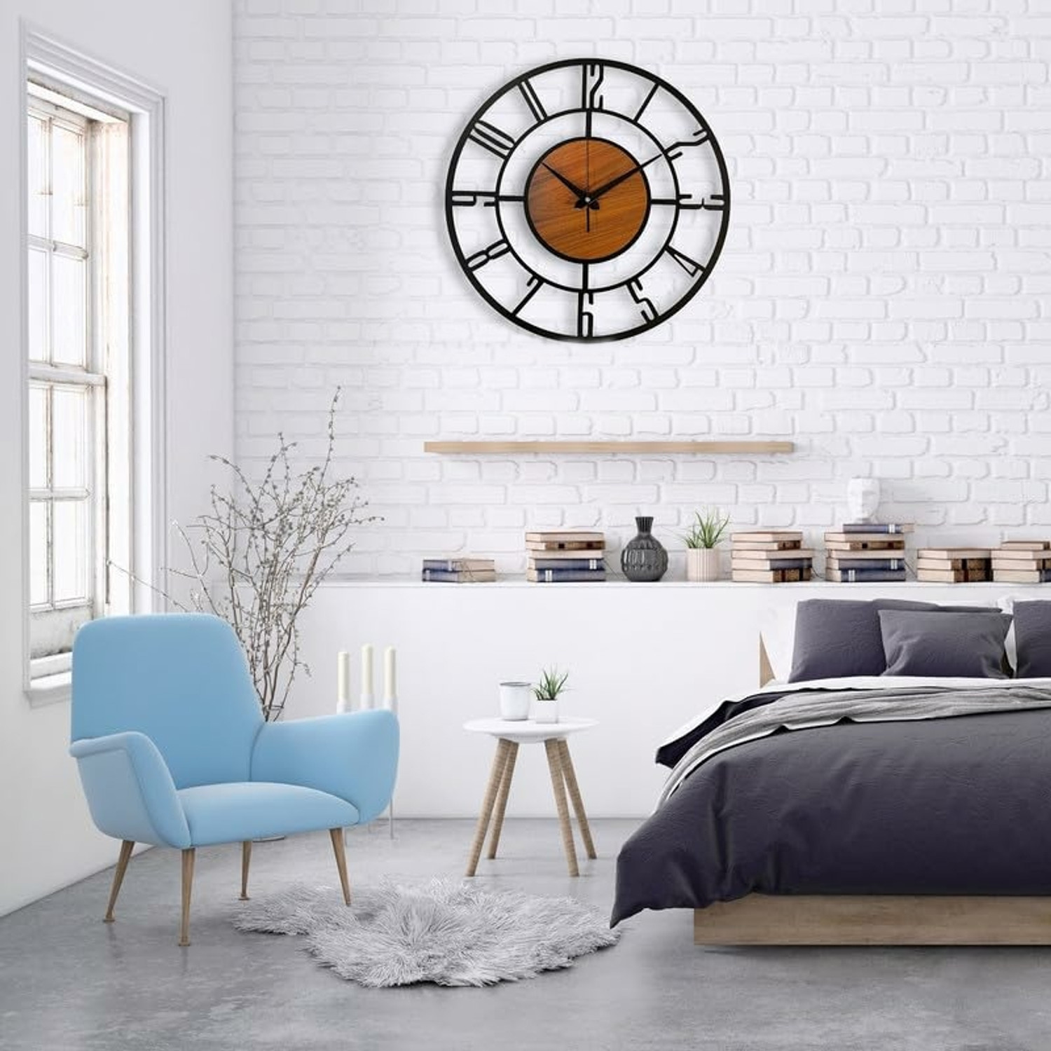 Image of Flipkart SmartBuy Analog 50 cm X 50 cm Wall Clock (Black, Without Glass, Standard)