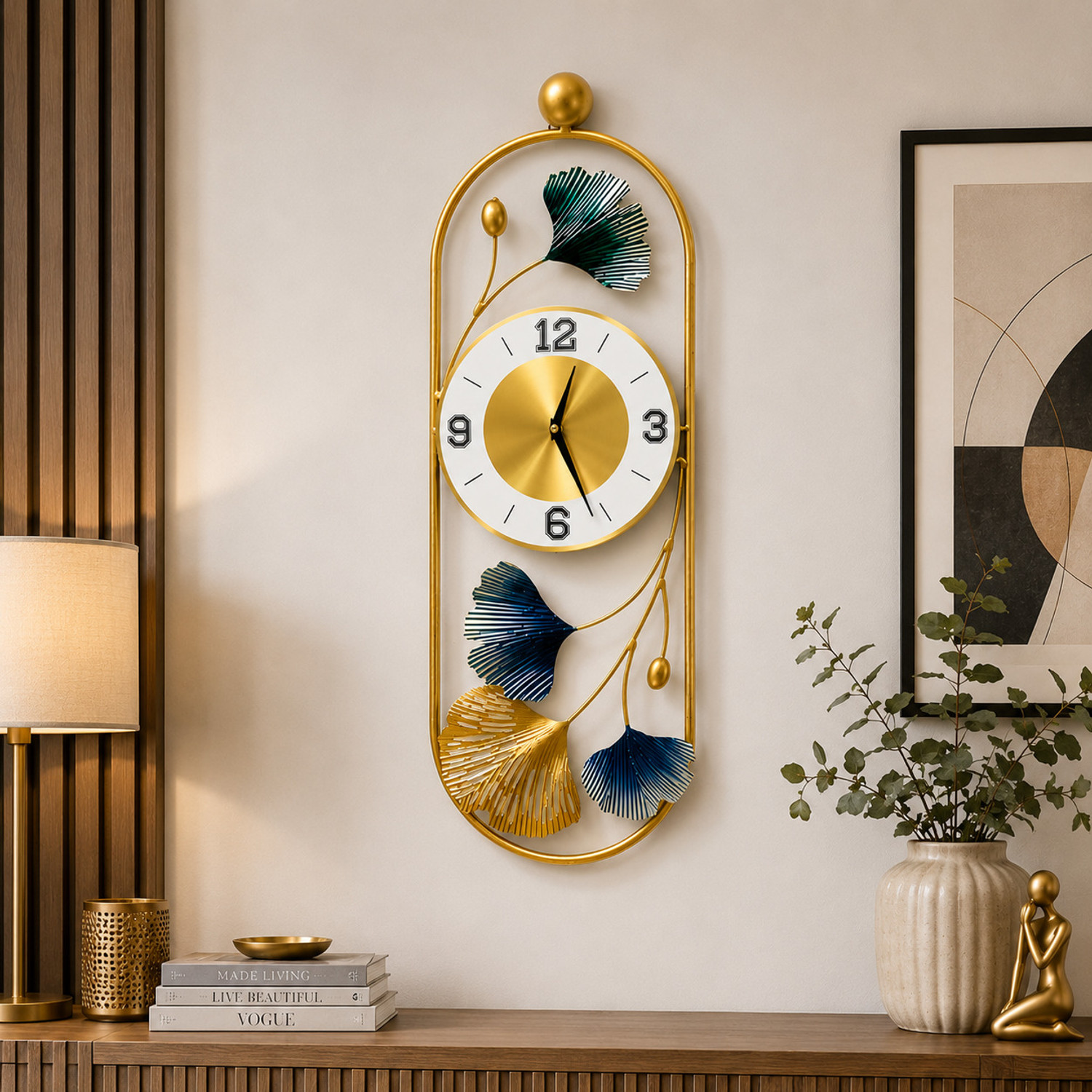 Image of Funterest Analog 10 cm X 22.5 cm Wall Clock (Multicolor, Without Glass, Standard)