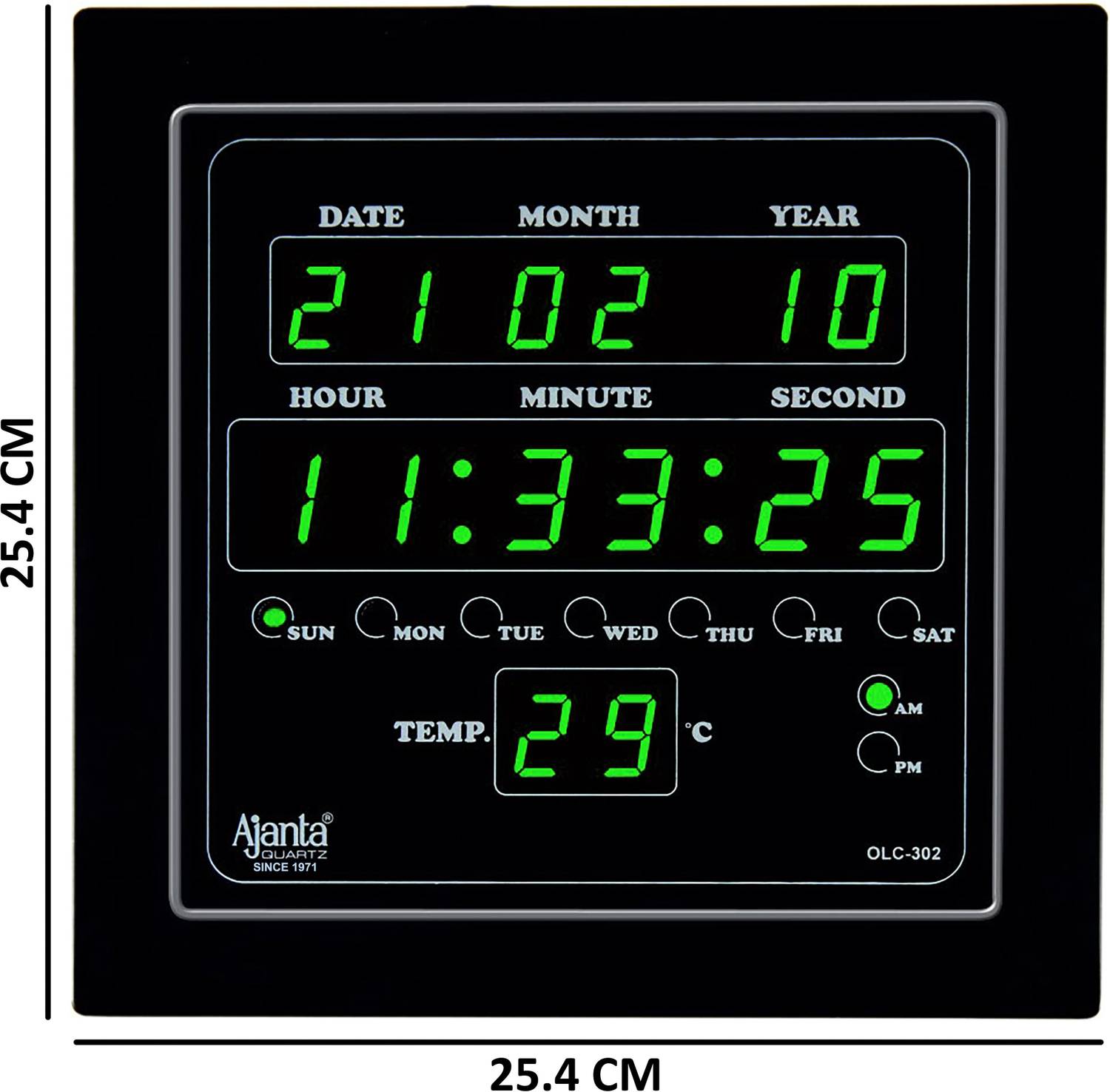 AJANTA Digital Wall Clock 25.4 cm x 25.4 cm - Image 4