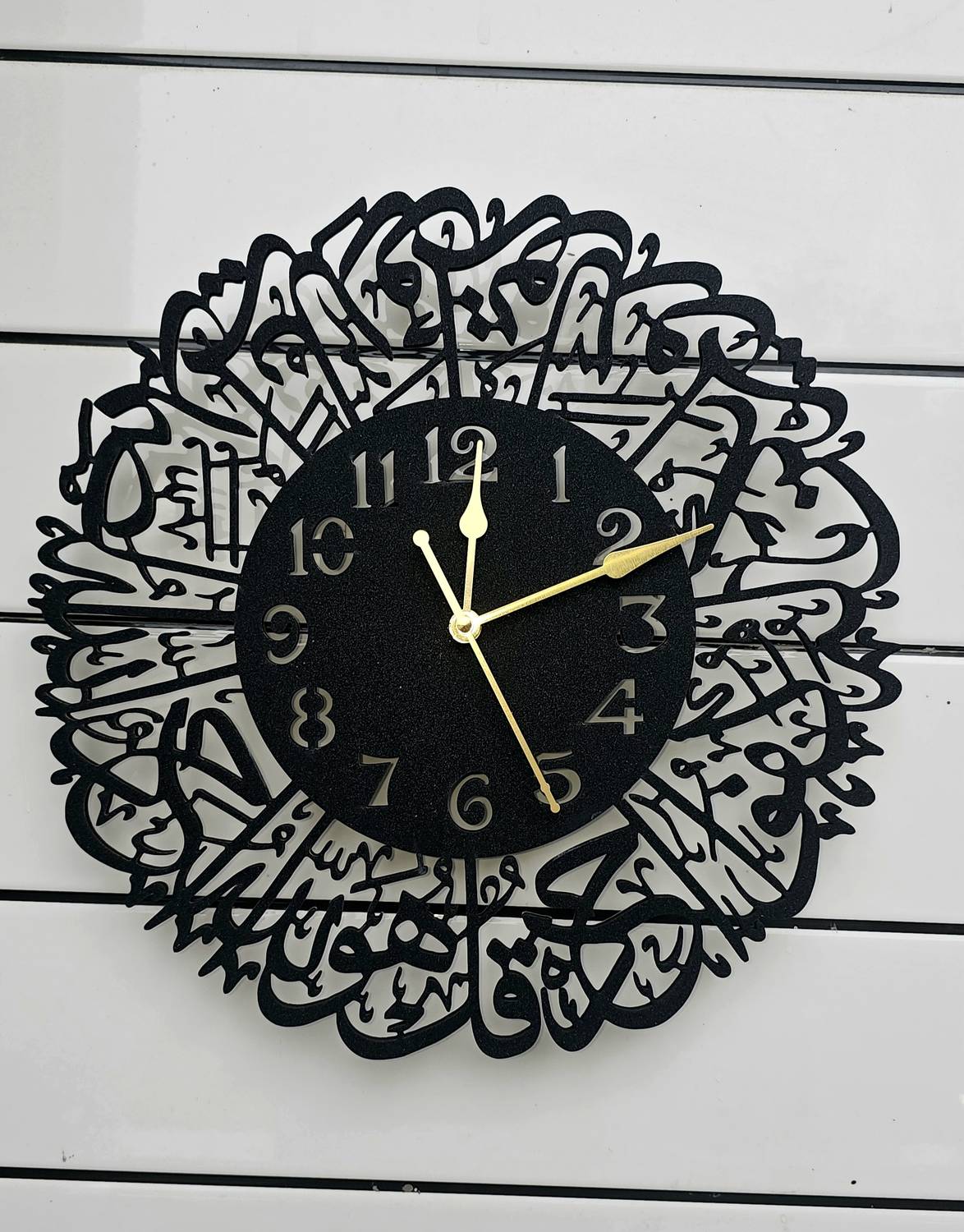 UM7T7 Analog 30 cm X 30 cm Wall Clock (Black, Without Glass, DIY