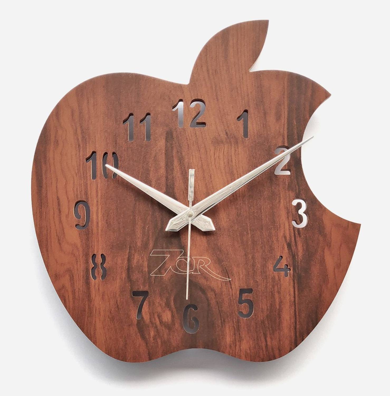 7CR Analog 28 cm X 28 cm Wall Clock (Brown, Without Glass, Standa