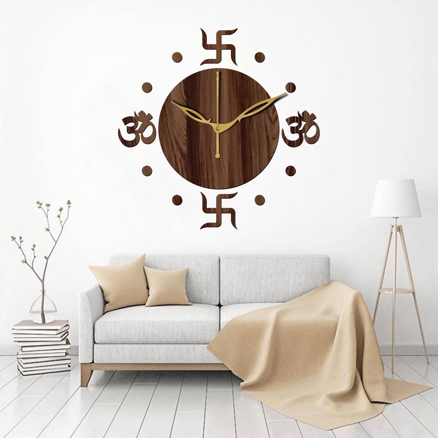 vpk Analog 25 cm X 25 cm Wall Clock (Brown, Without Glass, Standa