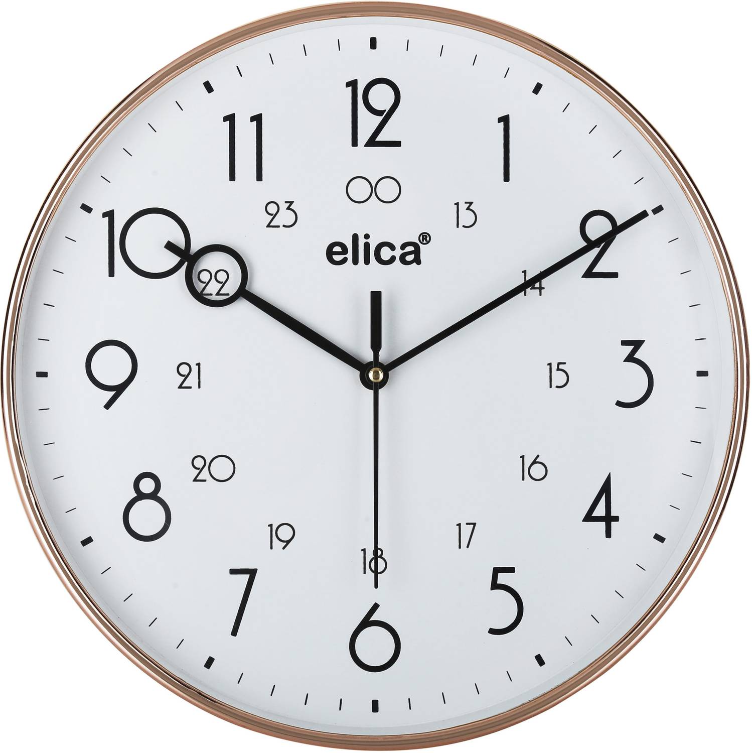 Elica Analog 32 cm X 32 cm Wall Clock (Beige, With Glass, Standar