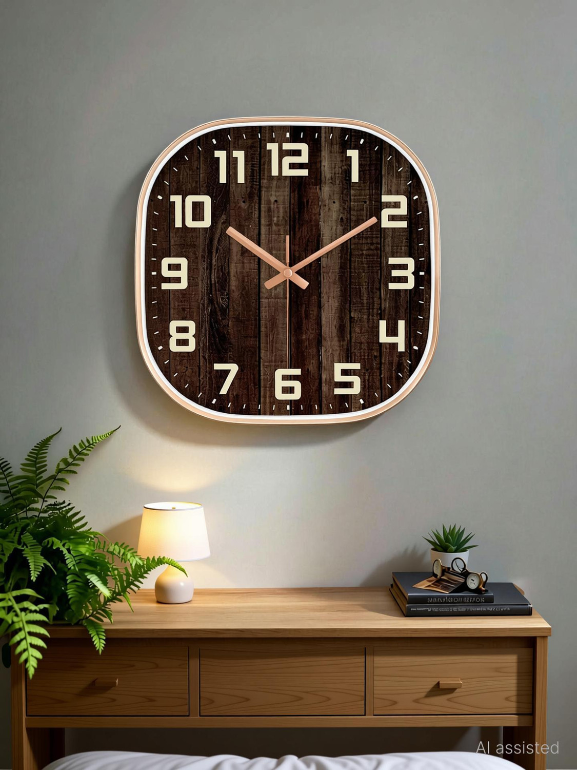 Image of GINOYABROTHERS Analog 30 cm X 30 cm Wall Clock
