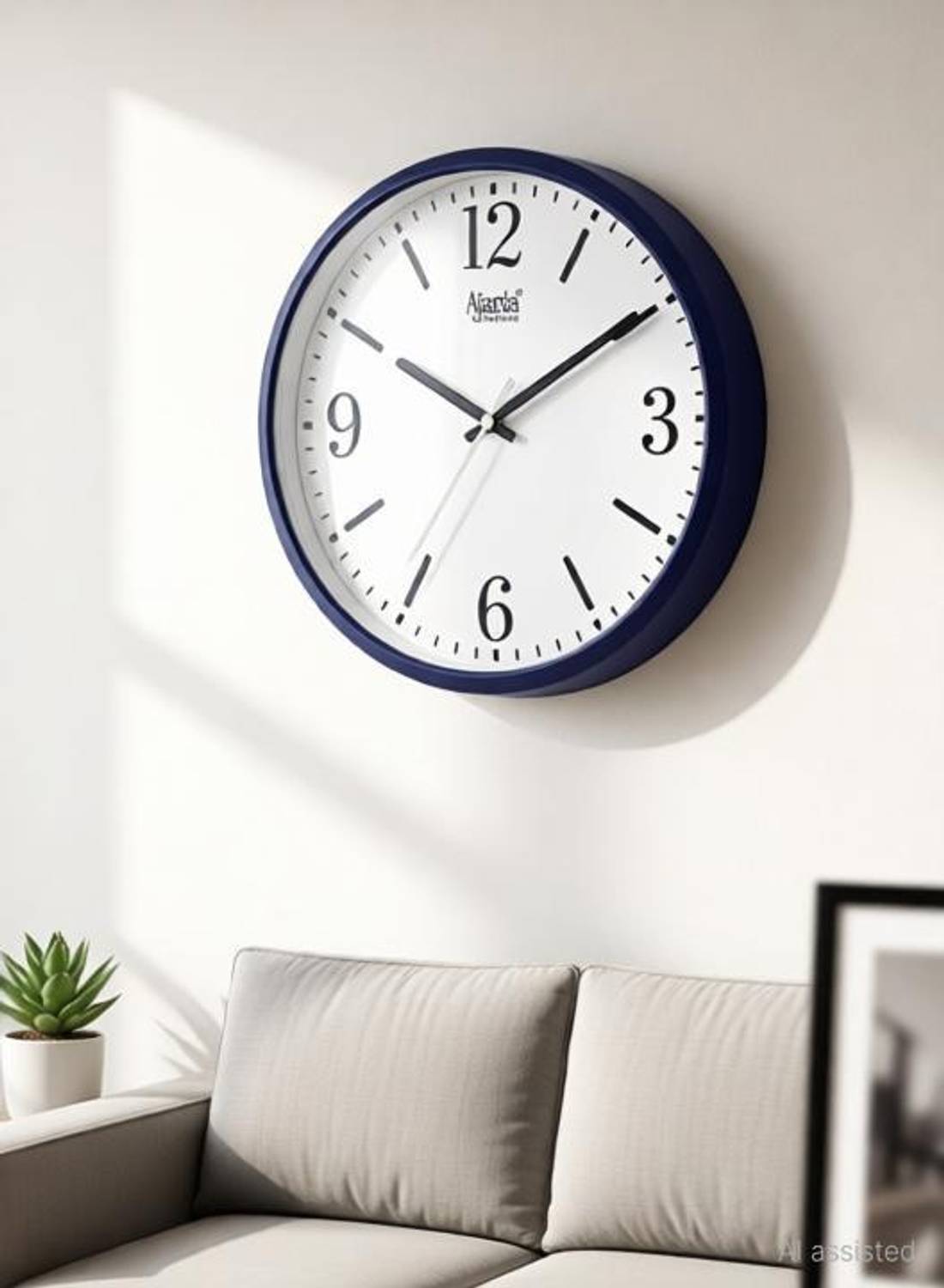 AJANTA Analog 30 cm X 30 cm Wall Clock (Blue, With Glass, Standar