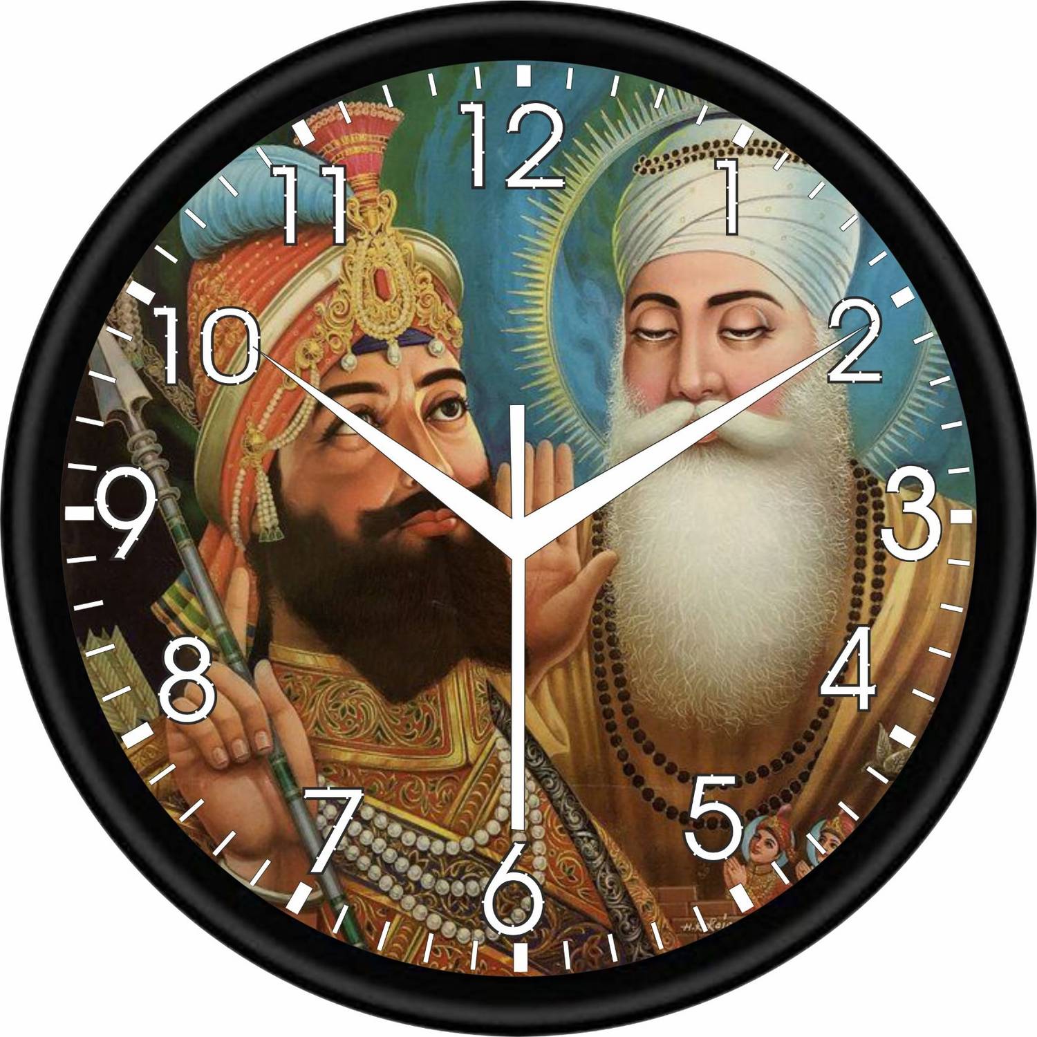 KP Craft Analog 25 cm X 25 cm Wall Clock (Black, With Glass, Stan