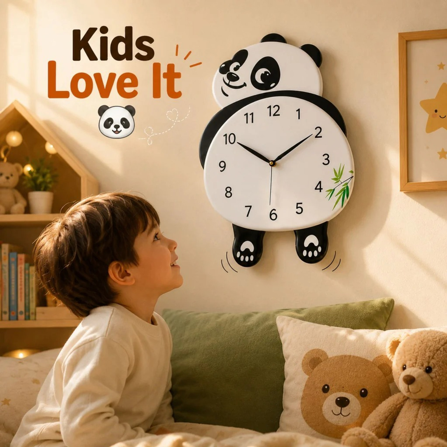 Image of Clapjoy Analog 30 cm X 25 cm Wall Clock (Multicolor, Without Glass, Standard)
