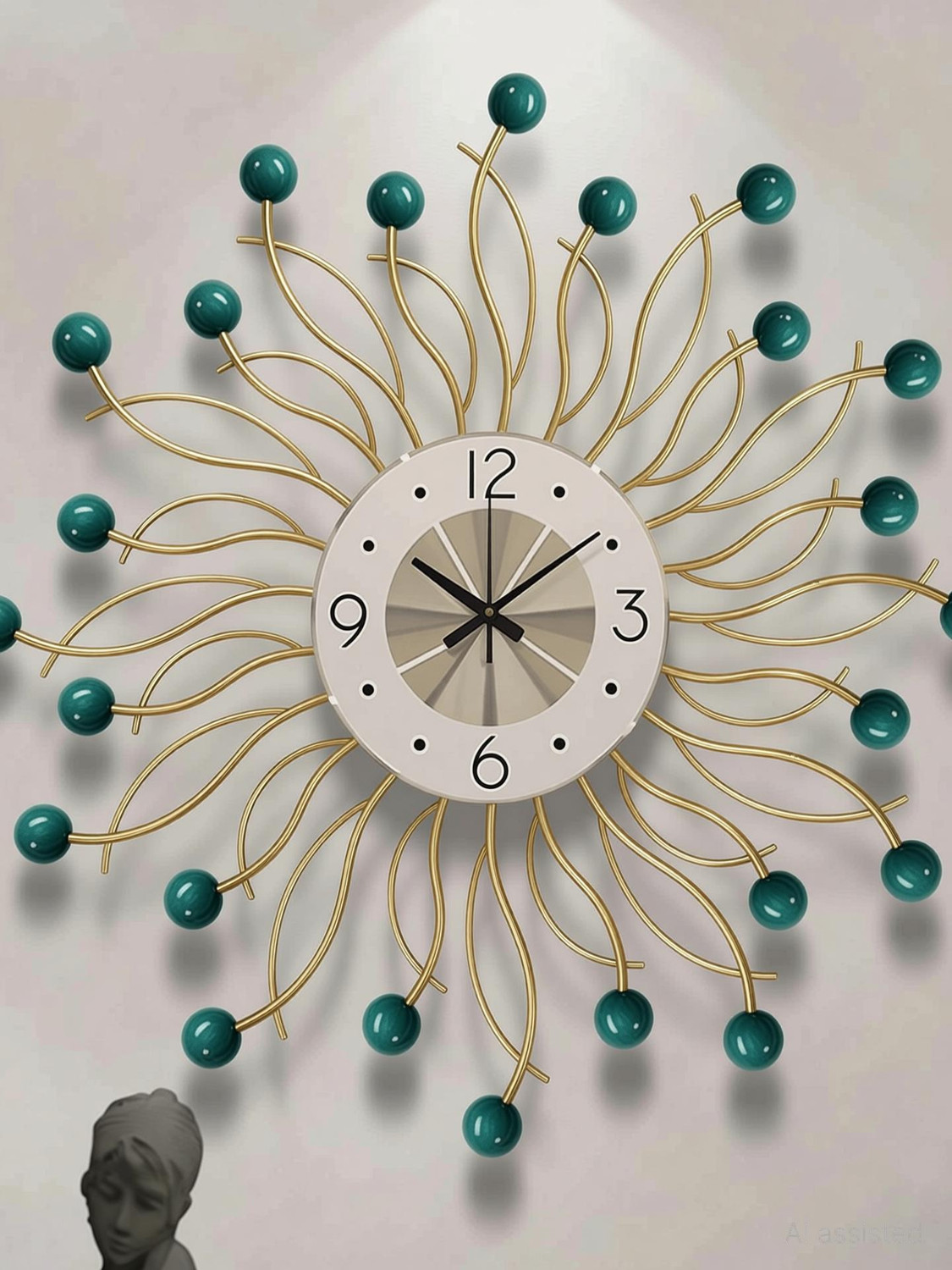 Image of F K Metals Analog 50 cm X 50 cm Wall Clock