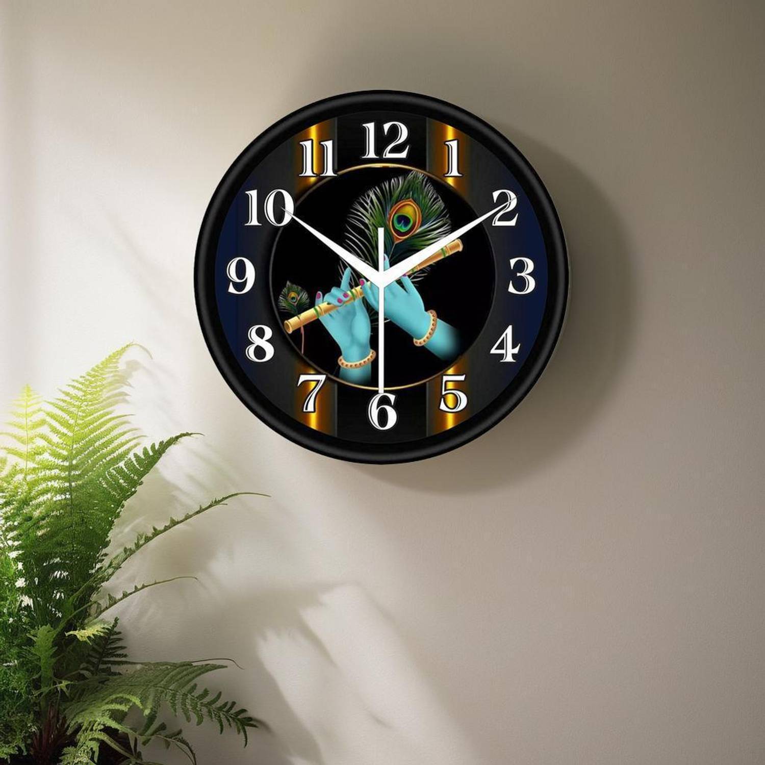 krisha enterprises. Analog 25 cm X 25 cm Wall Clock (Multicolor,