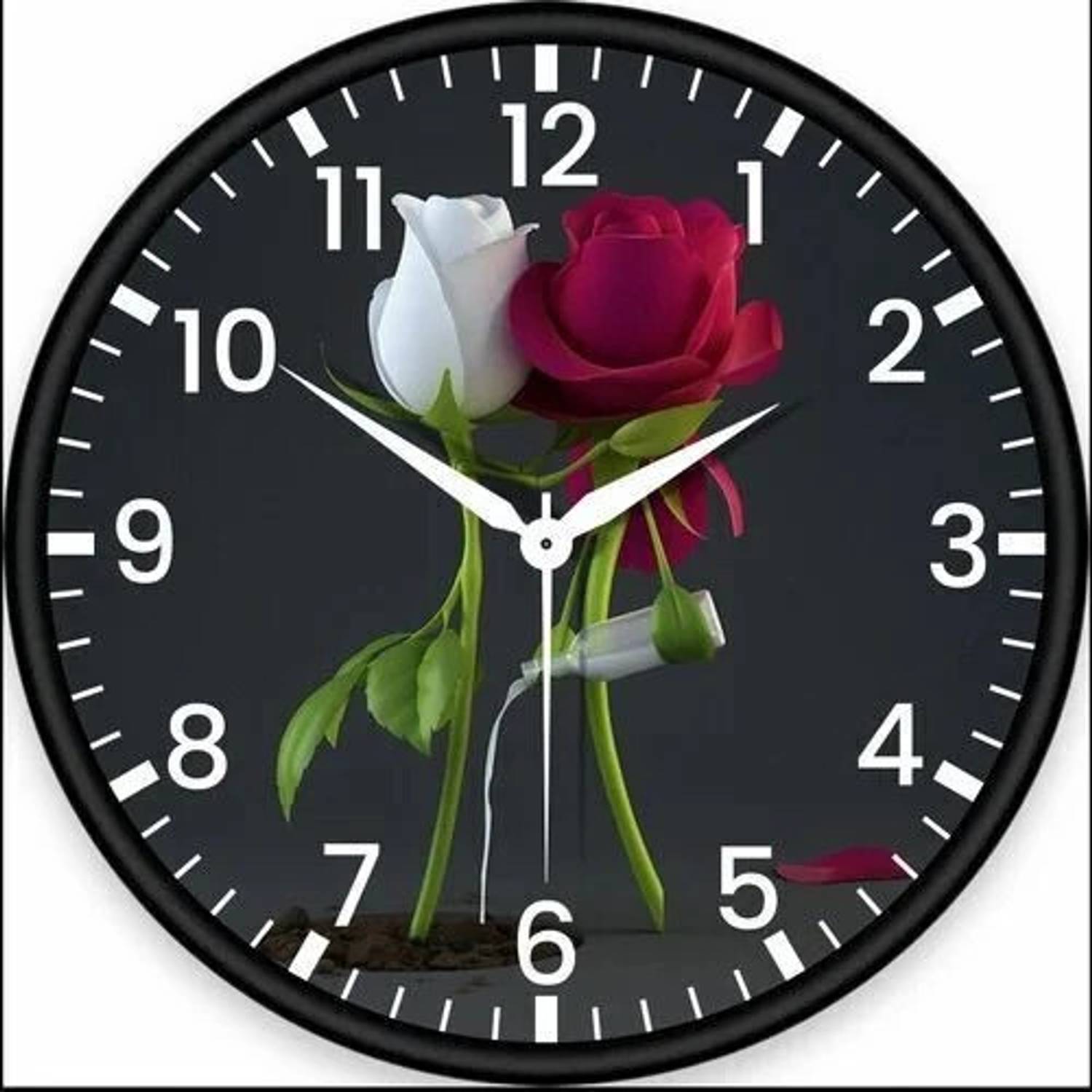 VELLA Analog 29 cm X 29 cm Wall Clock (Black, With Glass, Standar