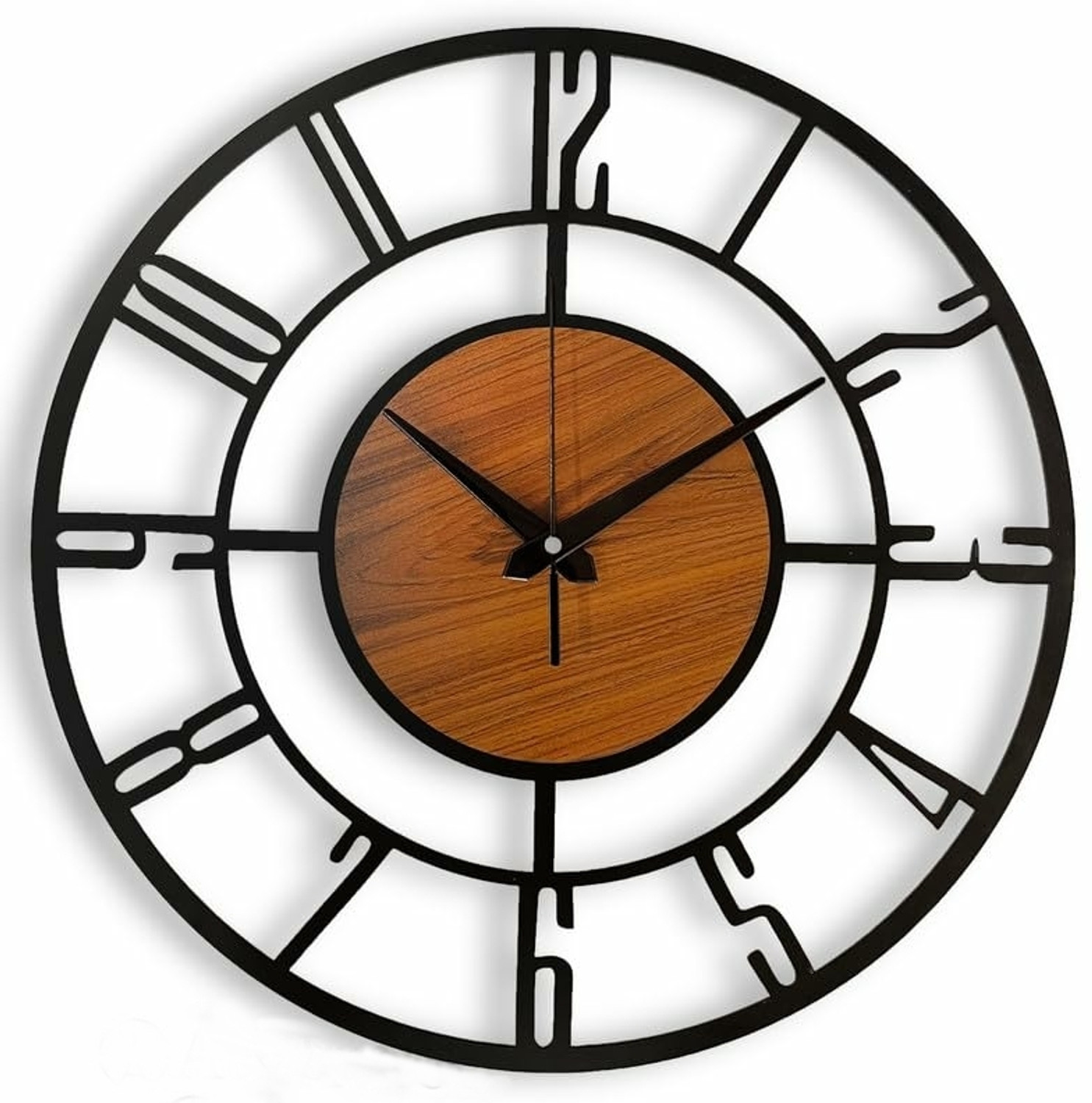 Image of Flipkart SmartBuy Analog 50 cm X 50 cm Wall Clock (Black, Without Glass, Standard)