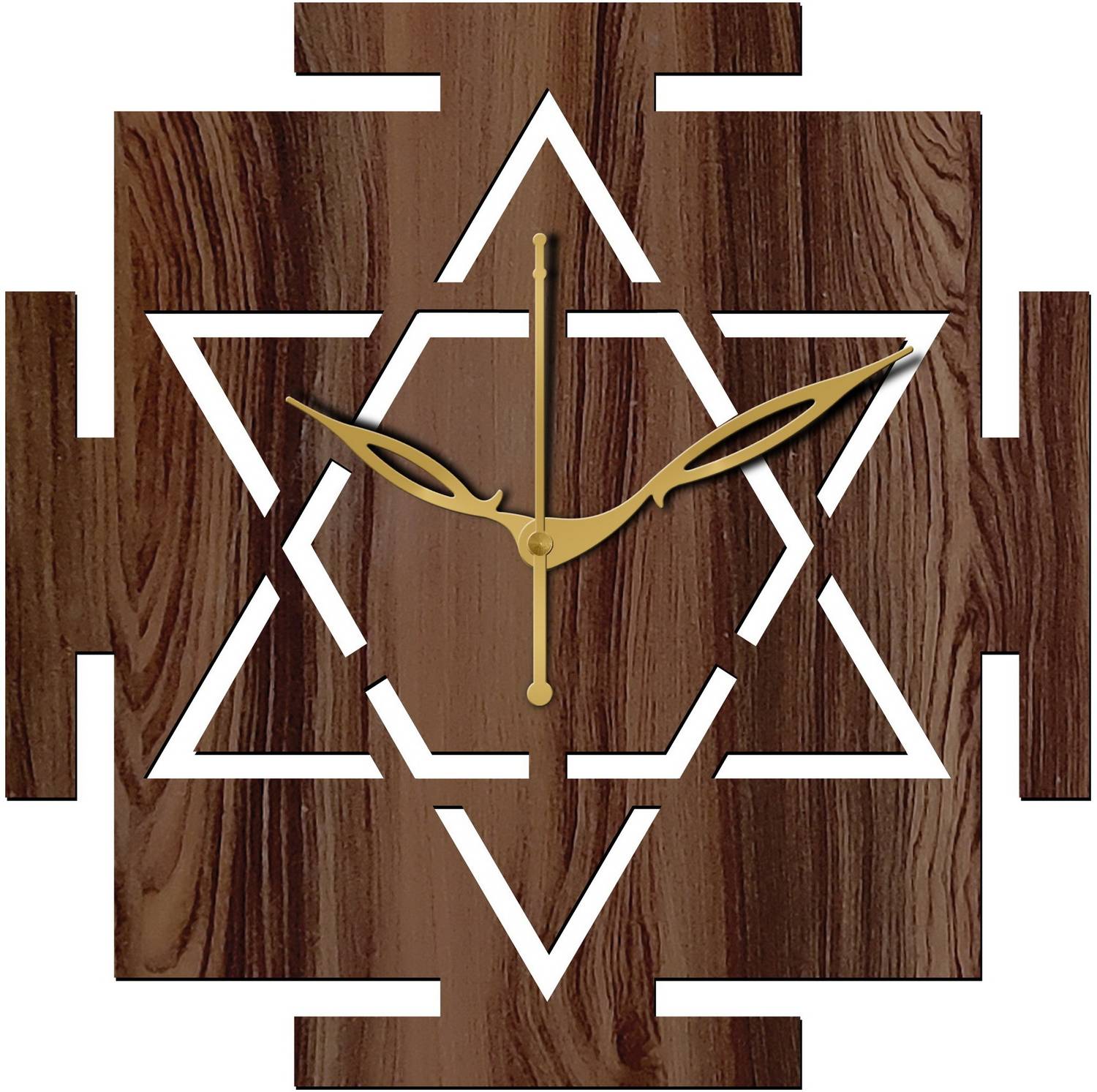 vpk Analog 30 cm X 30 cm Wall Clock (Brown, Without Glass, Standa