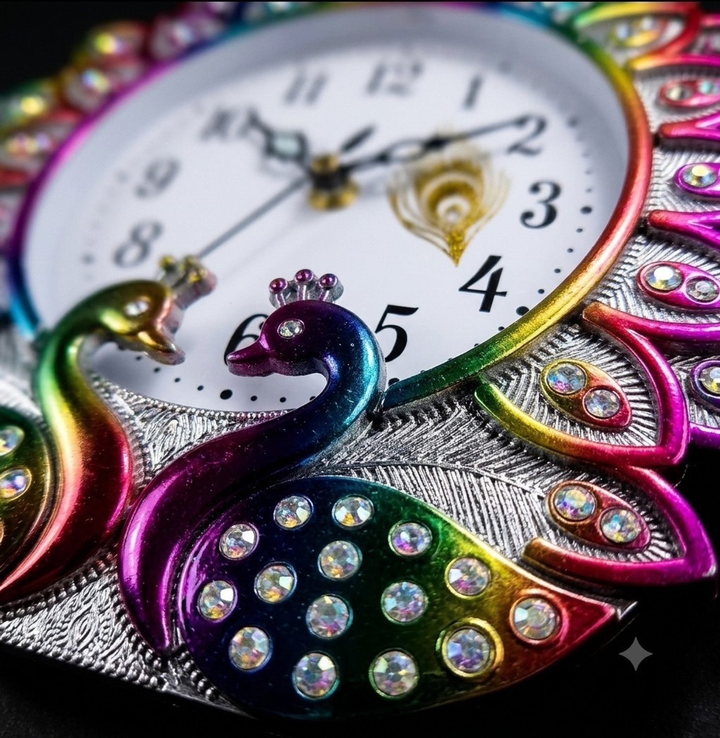 Image of Madhavix Analog 35 cm X 35 cm Wall Clock (Multicolor, White, With Glass, Standard)