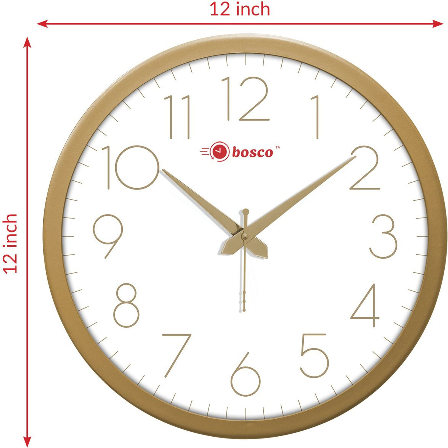 Image of BOSCO Analog 30 cm X 30 cm Wall Clock
